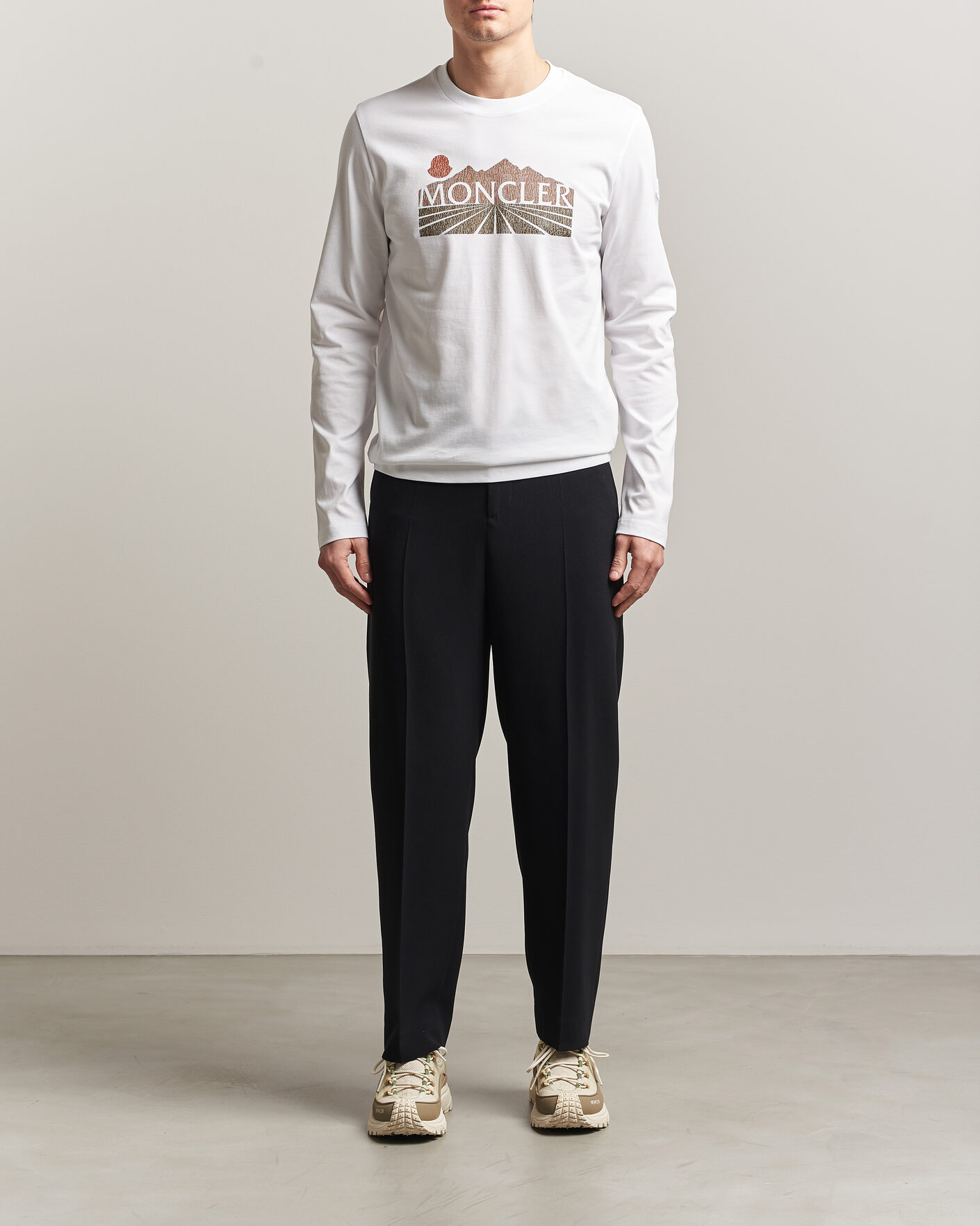Homme | T-shirts | Moncler | Graphic Long Sleeve T-Shirt White