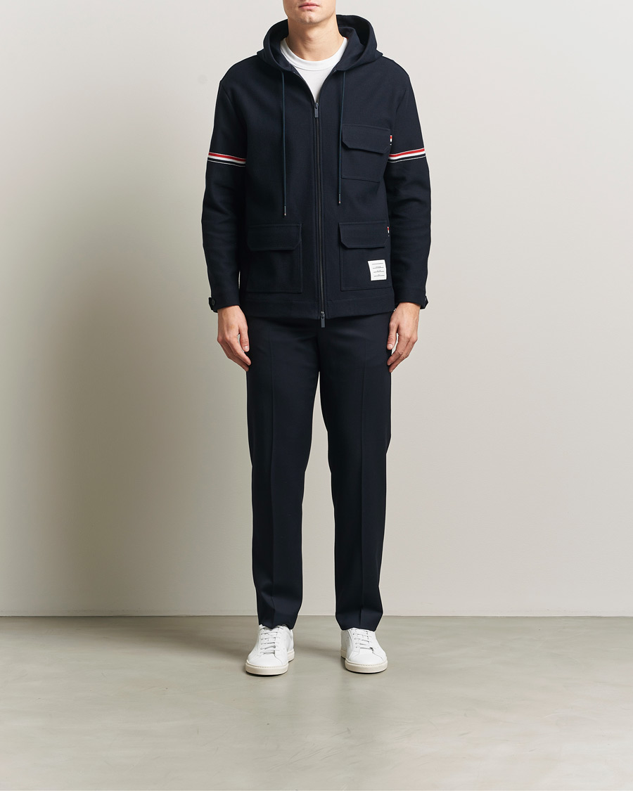 Homme | Manteaux Et Vestes | Thom Browne | Tech Twill Field Jacket Navy