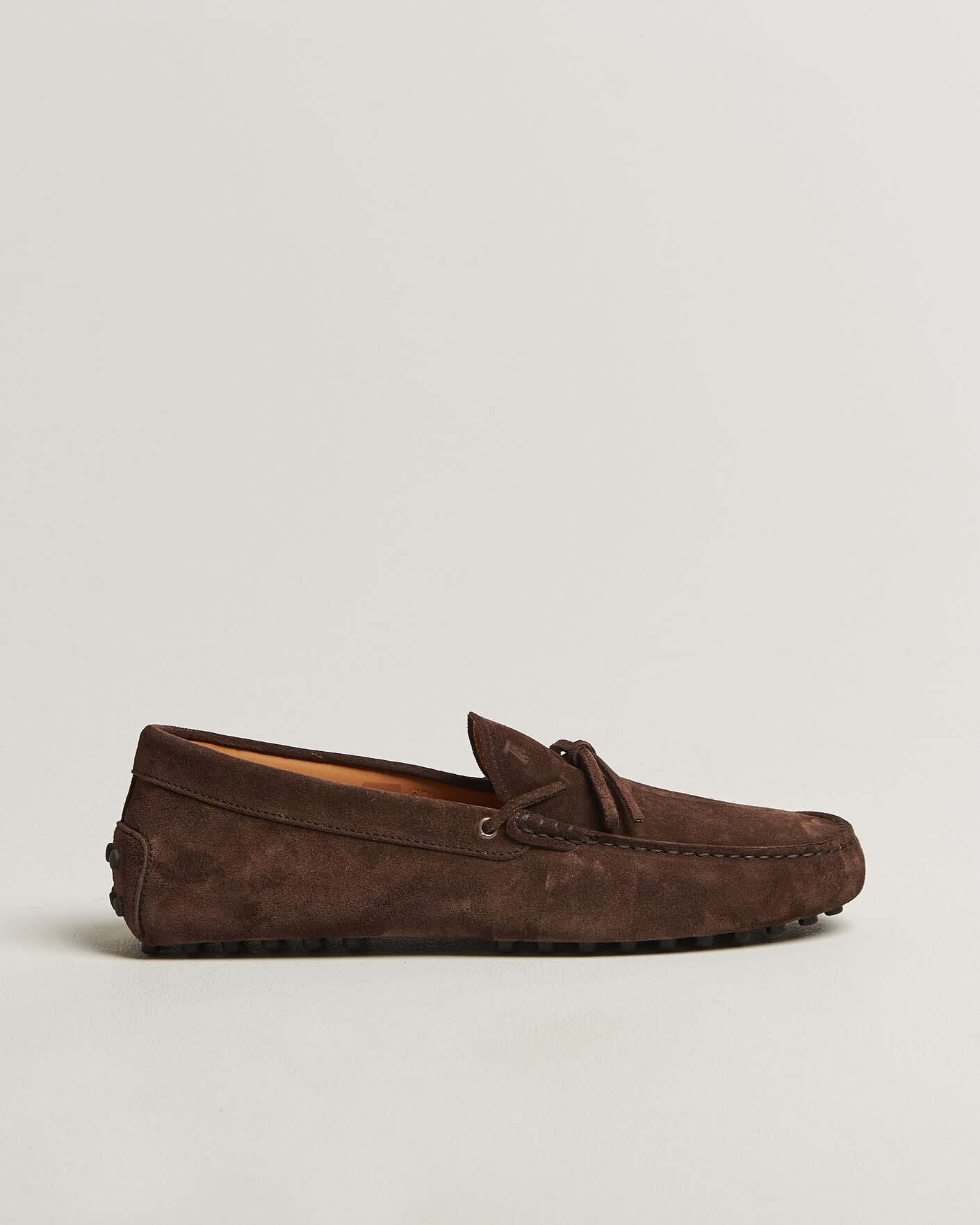 Heren | Mocassins | Tod's | Lacetto Gommino Carshoe Dark Brown Suede