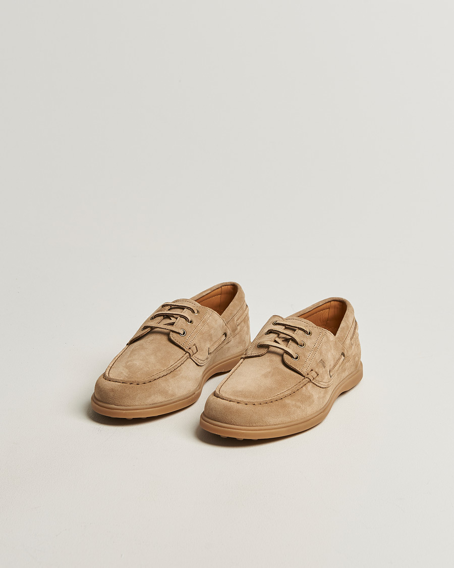 Heren | Bootschoenen | Tod's | Gomma Leggera Boat Shoe Chestnut Suede