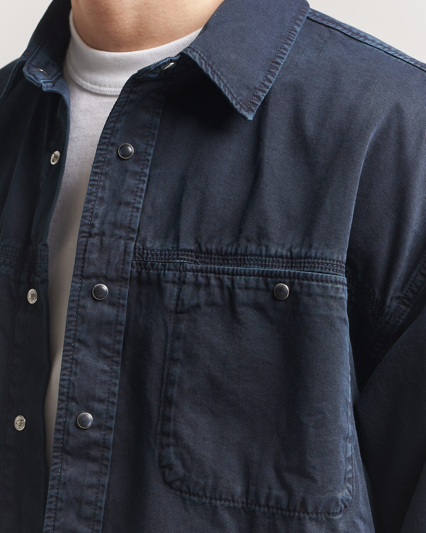 Heren | Overhemden | Jeanerica | André Pocket Overshirt Blue Black