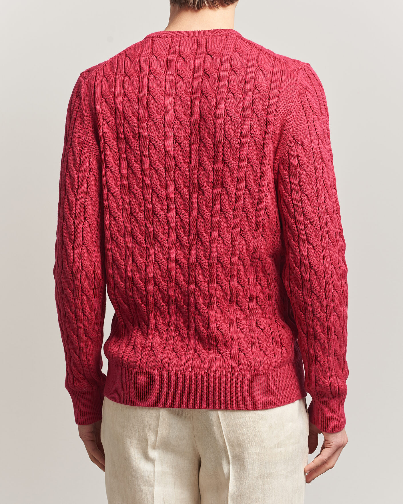 Heren | Truien | Morris | Ethan Cable Oneck Red