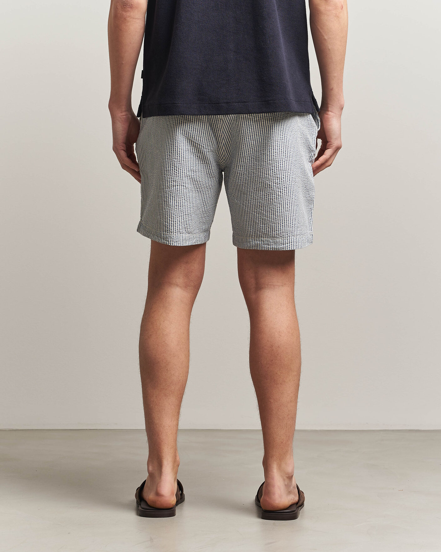 Heren | Korte broek | Morris | Fenix Seersucker Shorts Light Blue