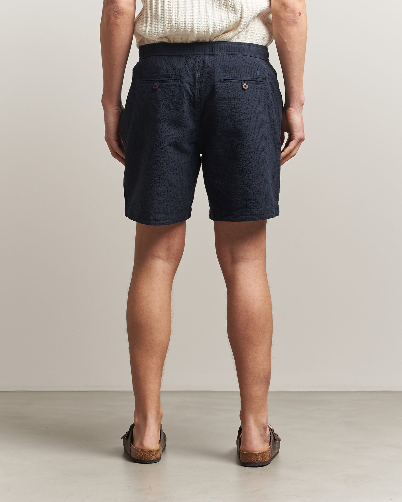 Homme | Shorts | Morris | Fenix Seersucker Shorts Dark Blue