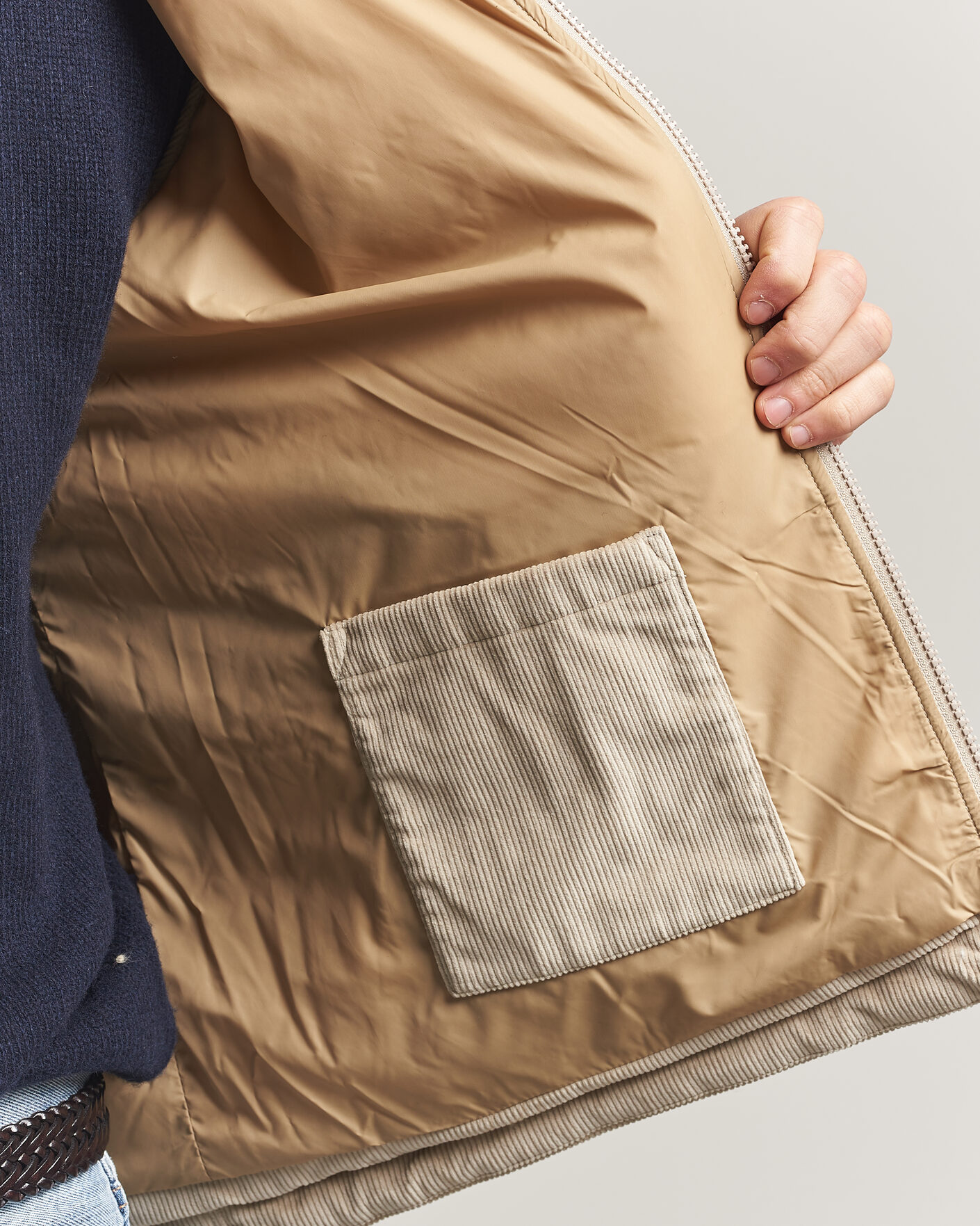 Heren | Gilets | Morris | Teddy Quilted Corduroy Vest Khaki