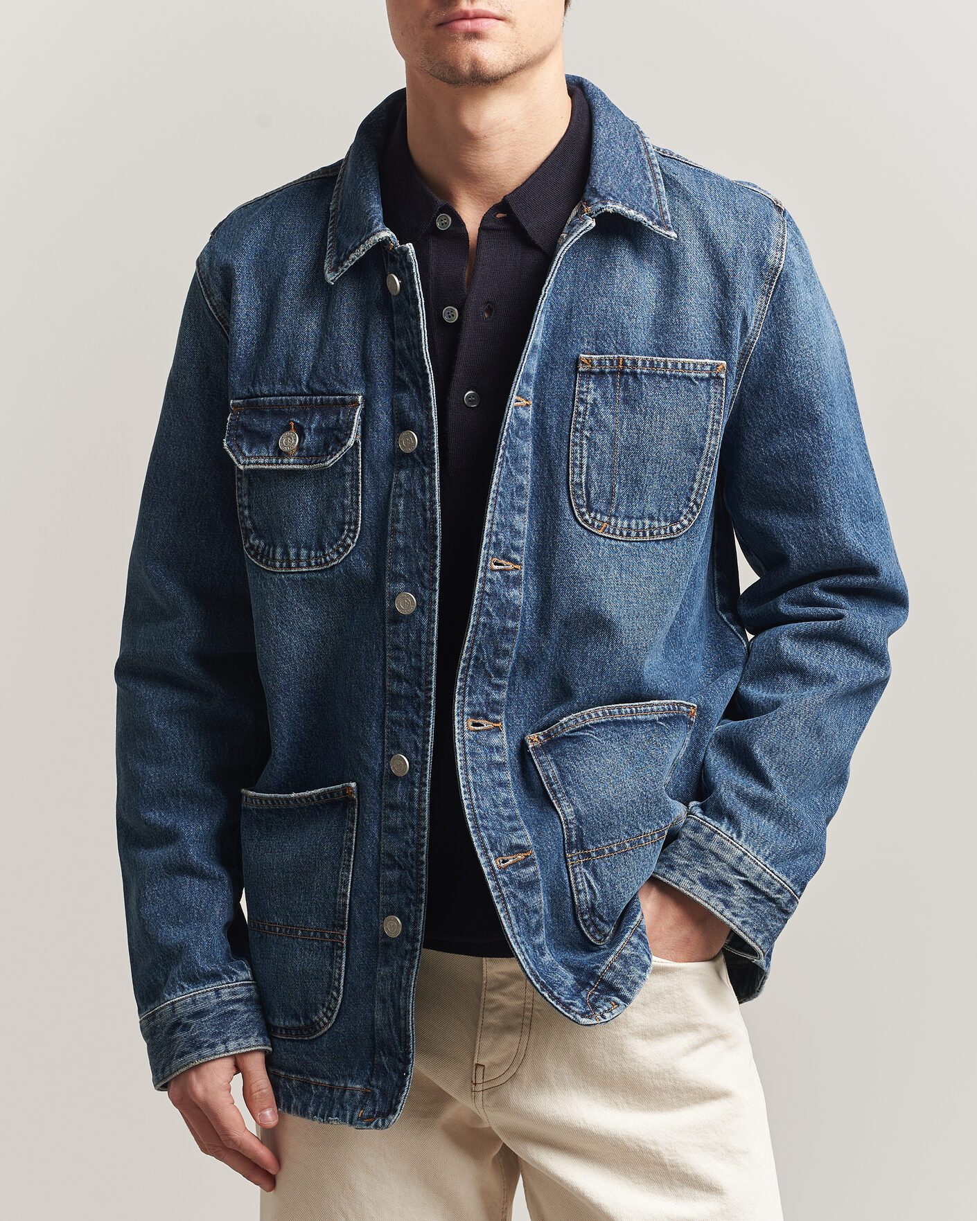 Homme | Manteaux Et Vestes | Morris | Denim Shirt Jacket Blue