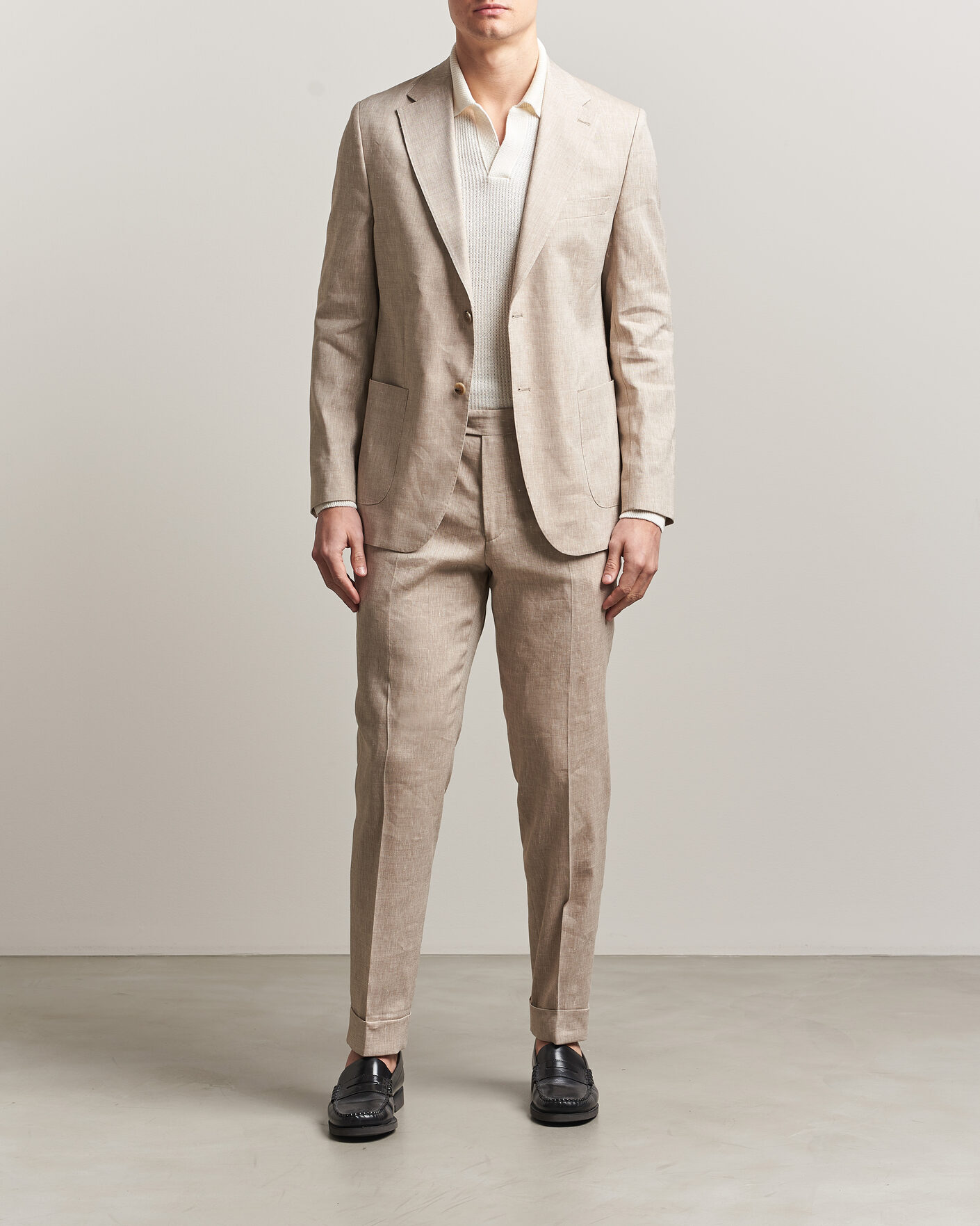 Homme | Pantalons | Morris | Jack Linen Trousers Khaki