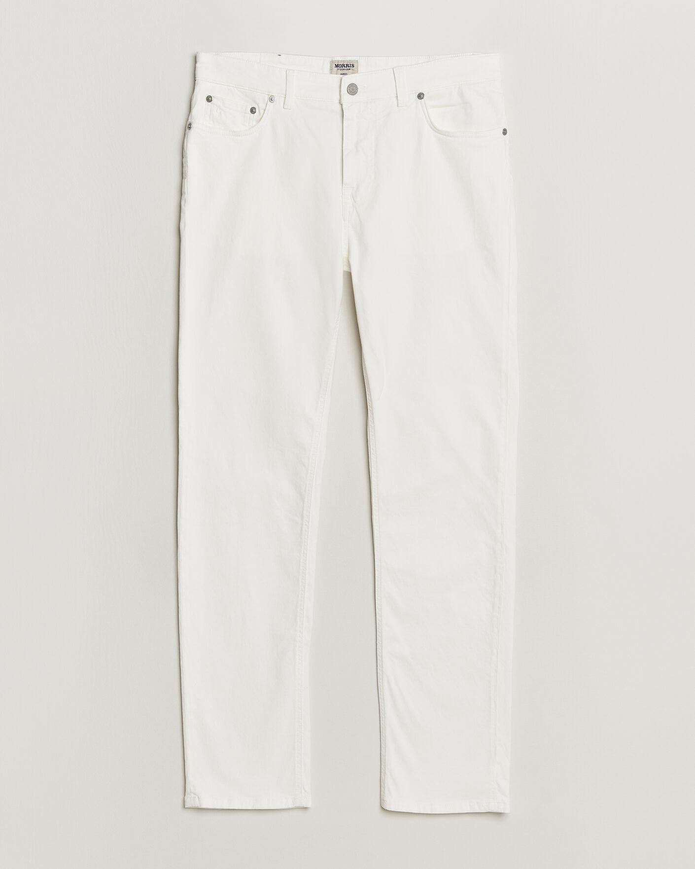 Heren | Broeken | Morris | James Brushed 5-Pocket Jeans Off White