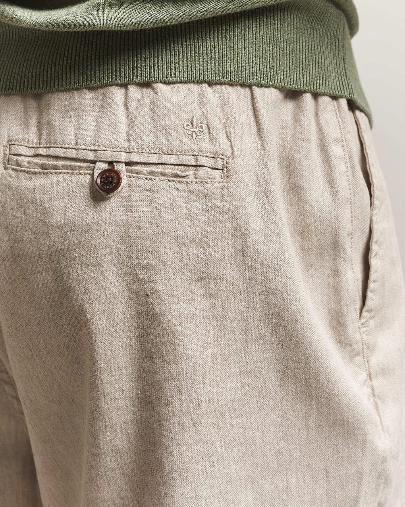 Homme | Pantalons | Morris | Fenix Linen Trousers Khaki