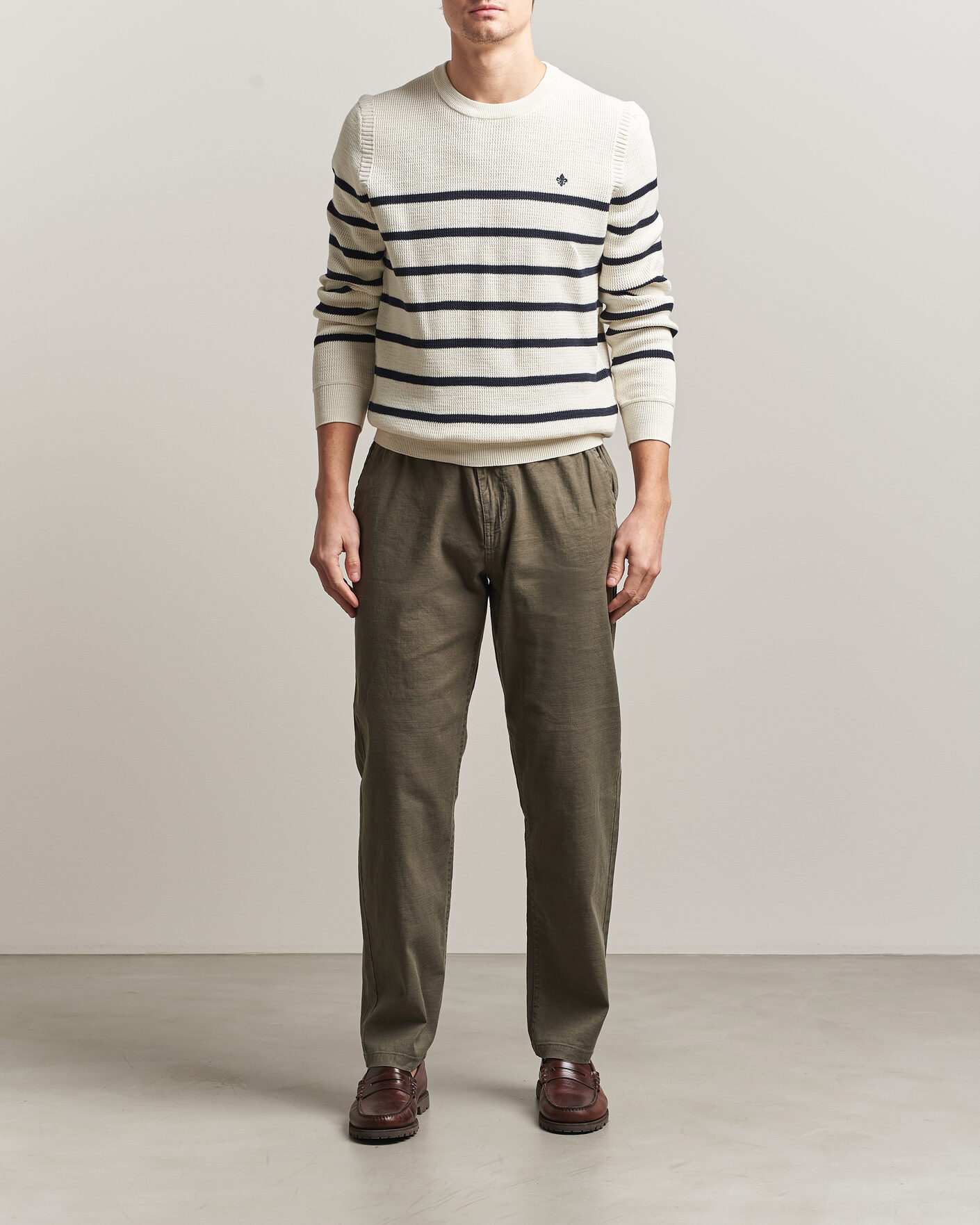 Homme | Pantalons | Morris | Fenix Linen Trousers Olive