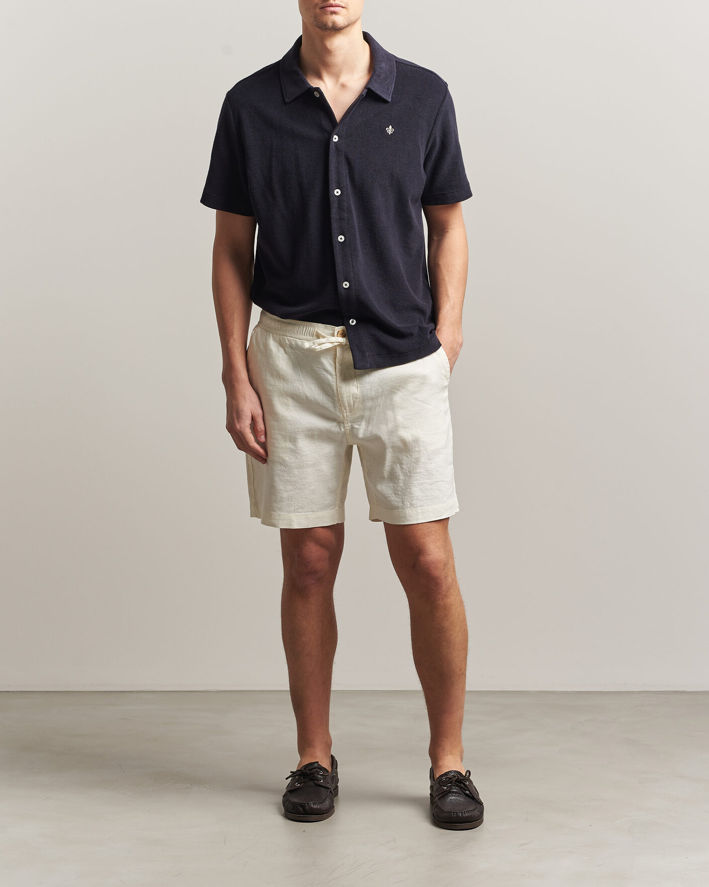 Heren | Korte broek | Morris | Fenix Linen Shorts Off White