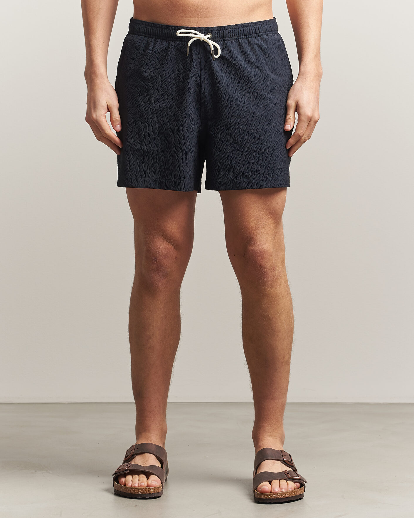 Heren | Zwembroek | Morris | Seersucker Bathing Trunks Dark Blue