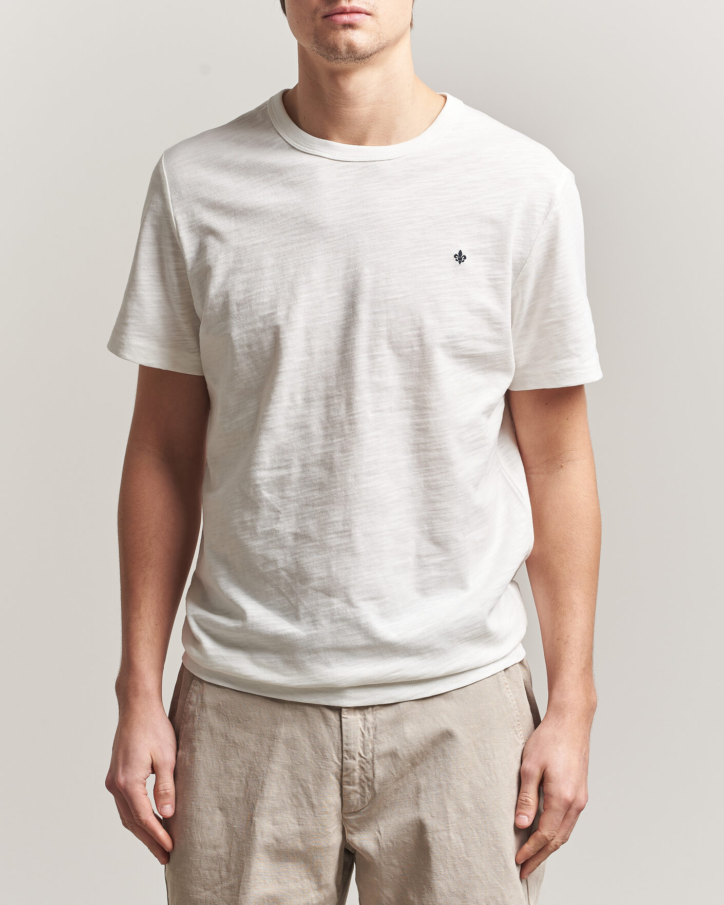 Heren | T-shirts | Morris | Watson Slub T-Shirt Off White