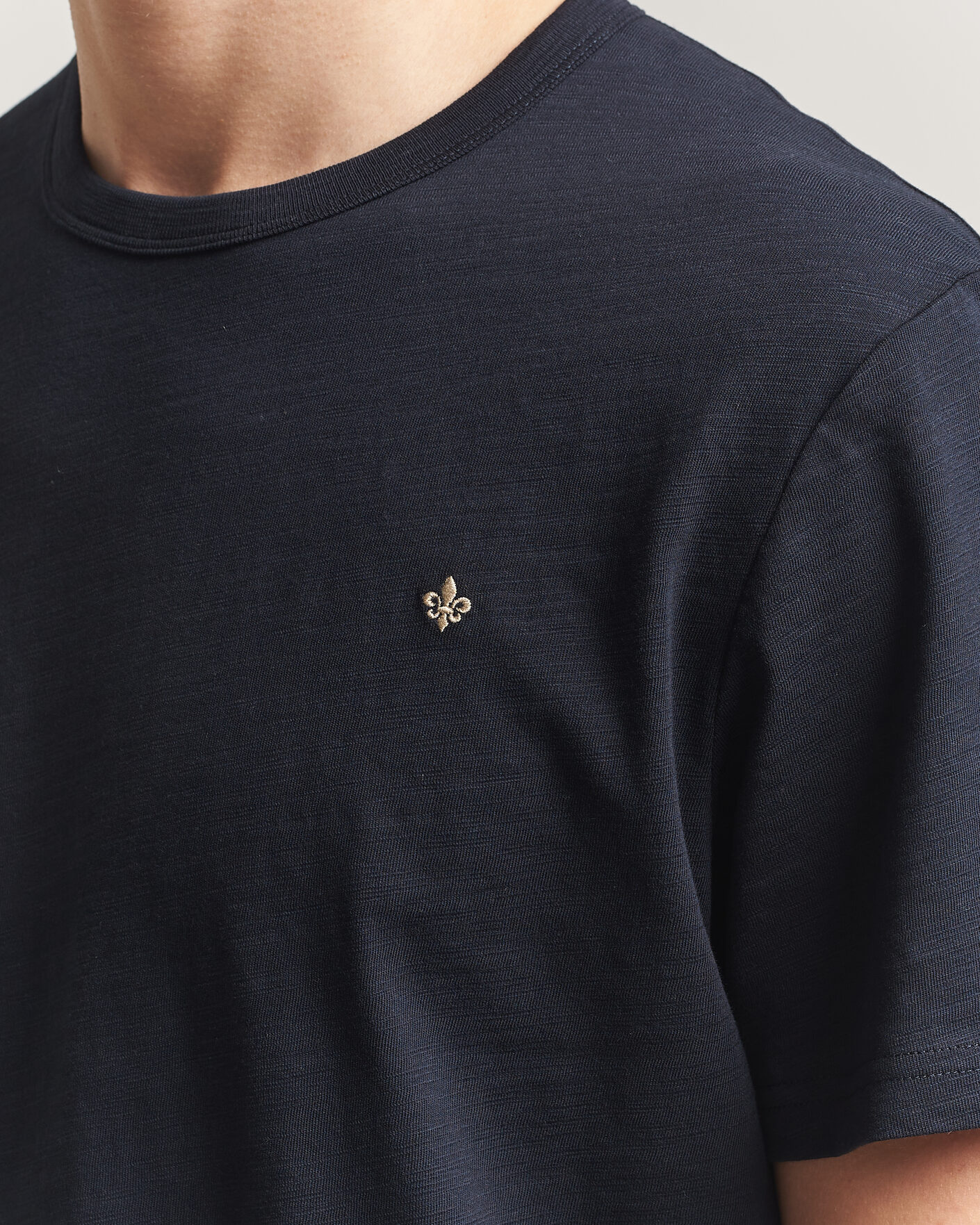 Heren | T-shirts | Morris | Watson Slub T-Shirt Dark Blue