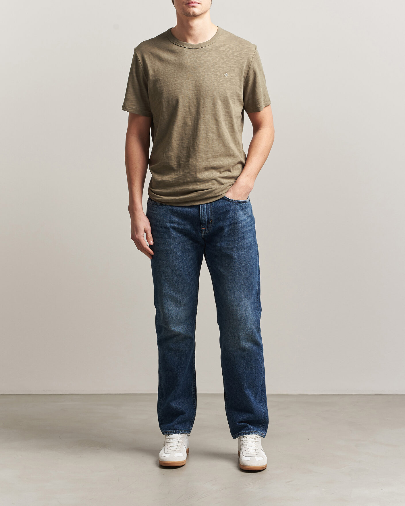 Homme | T-shirts | Morris | Watson Slub T-Shirt Olive