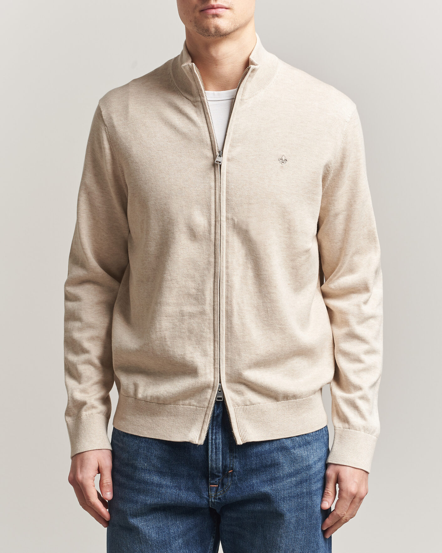 Homme | Pulls Et Tricots | Morris | Riley Zip Cardigan Khaki