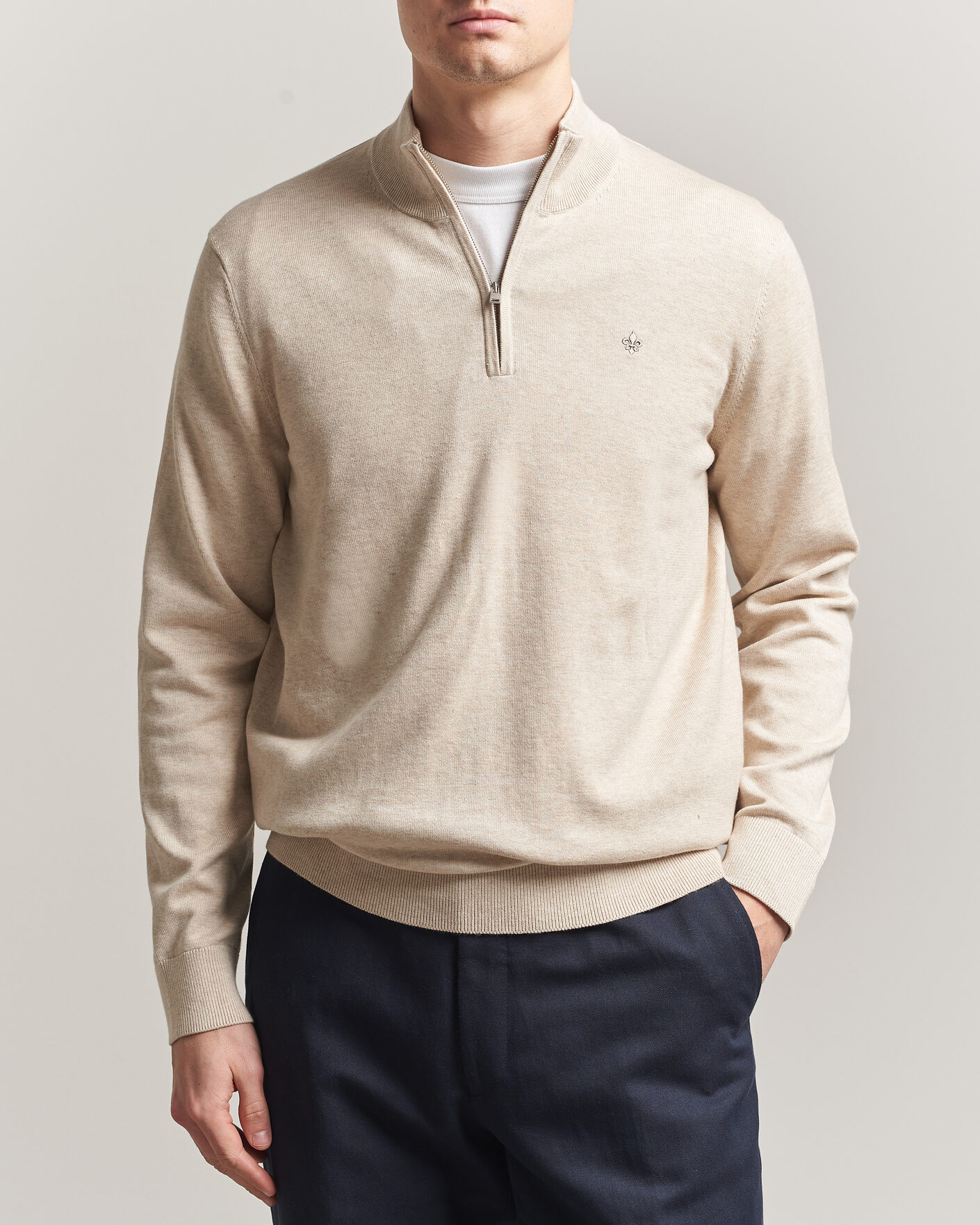 Homme | Pulls Et Tricots | Morris | Riley Half-Zip Khaki