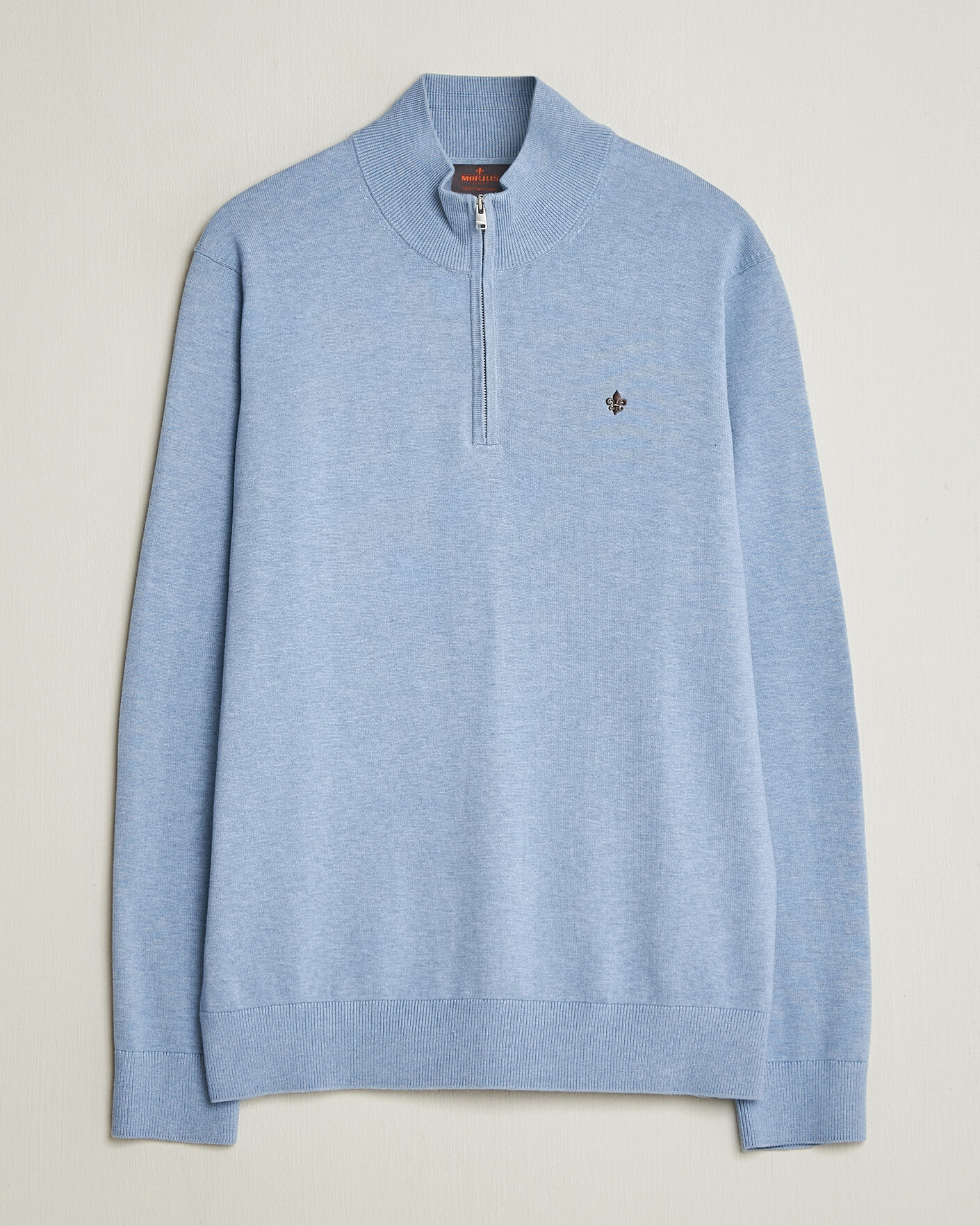 Heren | Truien | Morris | Riley Half-Zip Light Blue