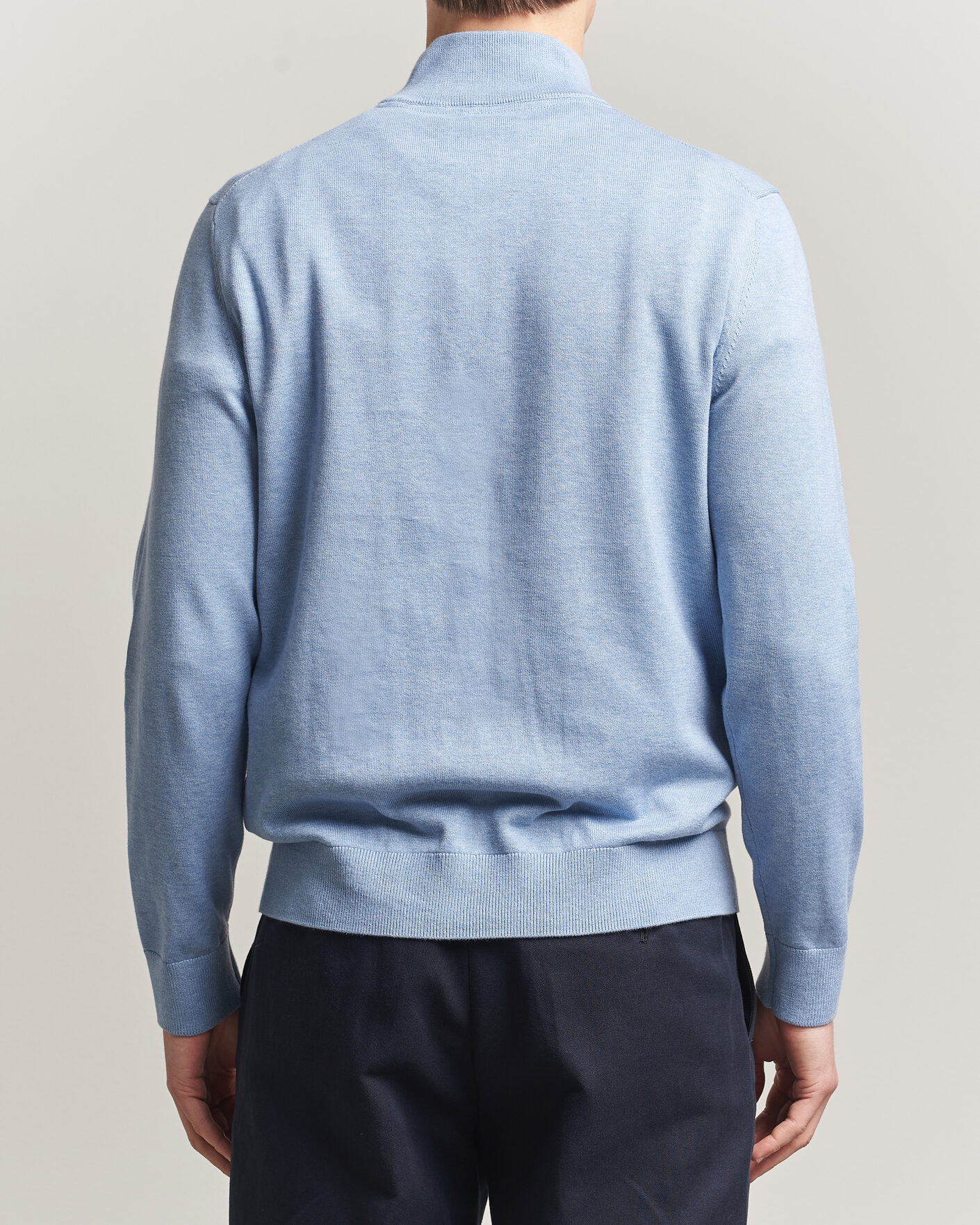 Heren | Truien | Morris | Riley Half-Zip Light Blue