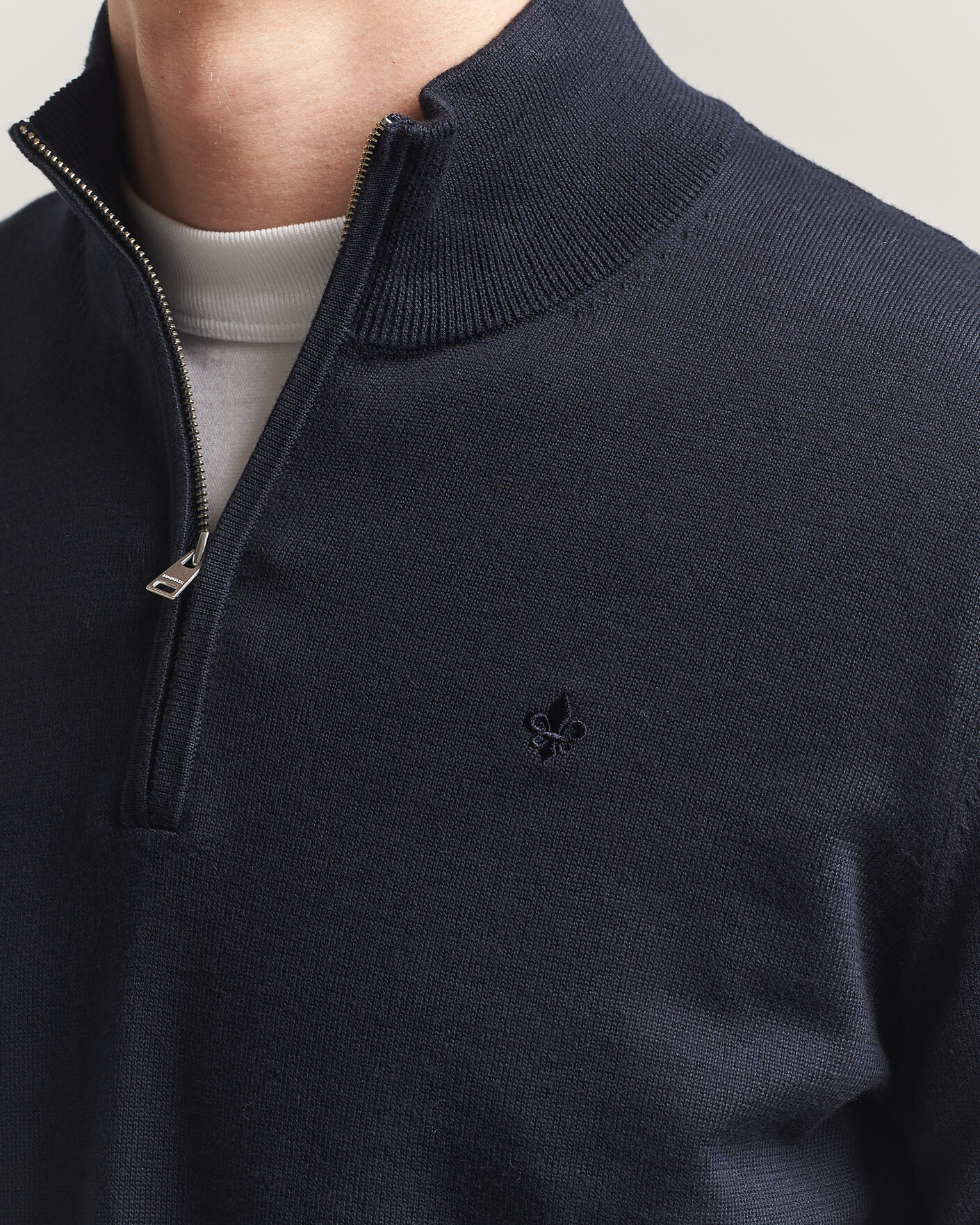 Heren | Truien | Morris | Riley Half-Zip Navy