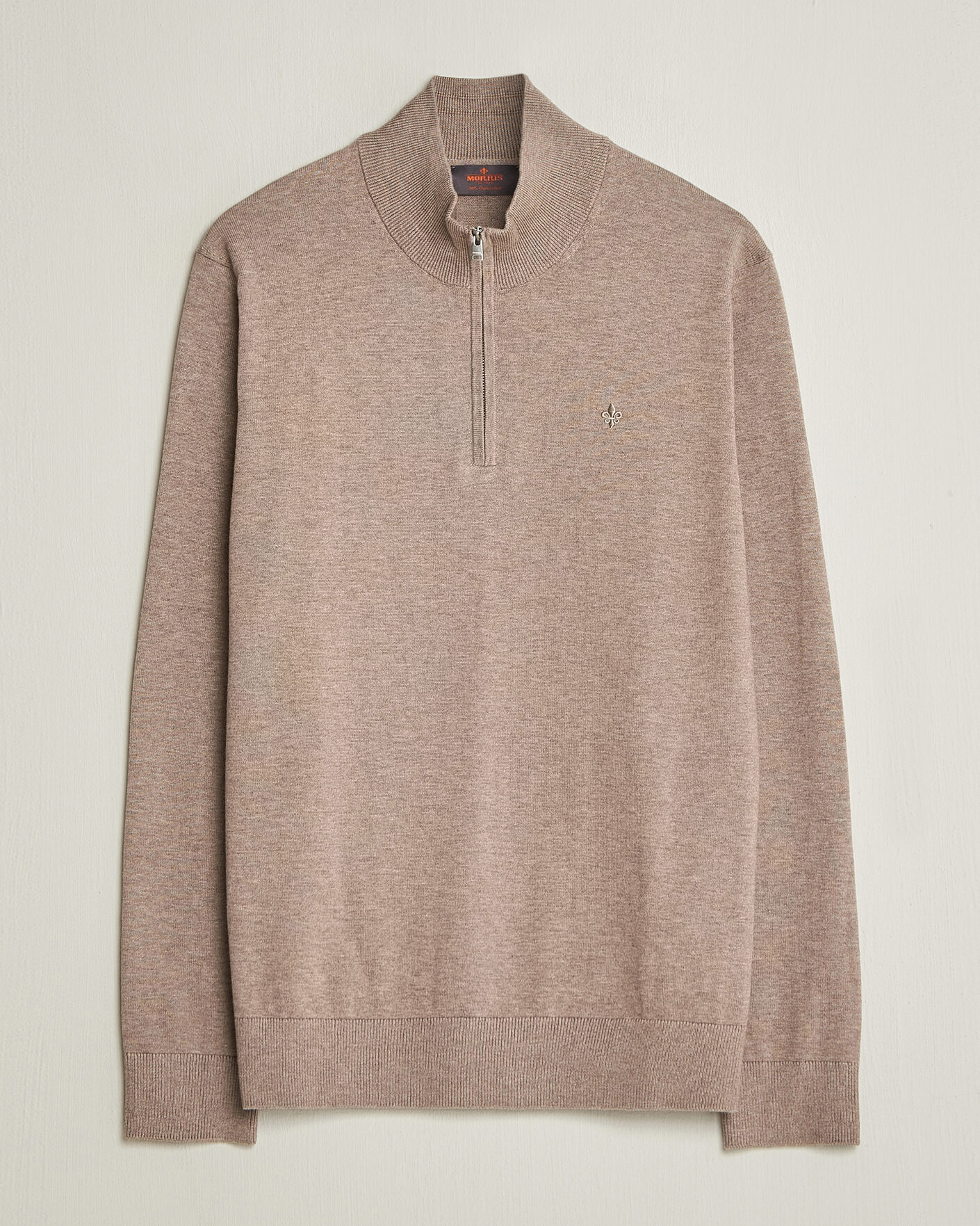 Heren | Truien | Morris | Riley Half-Zip Brown