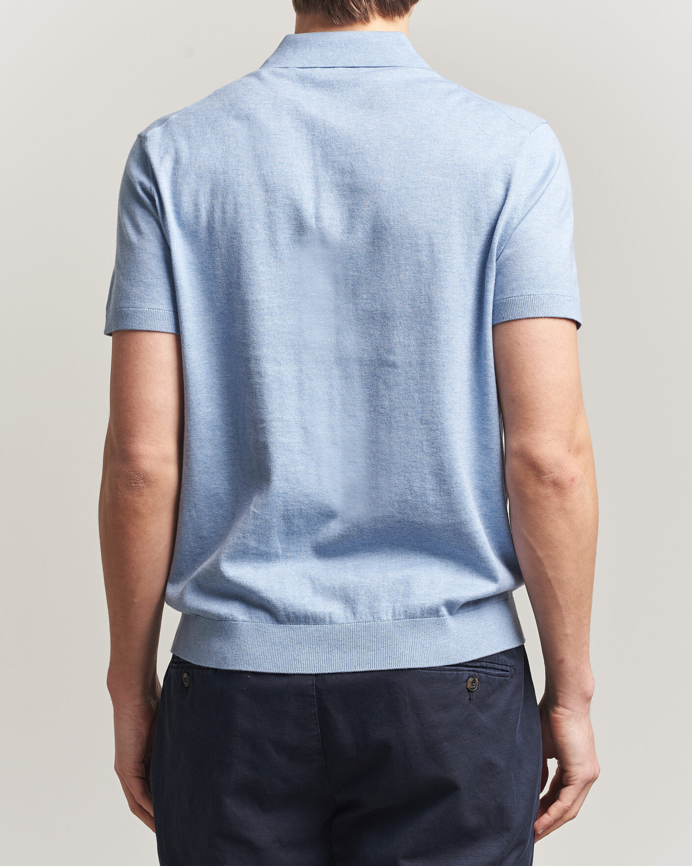 Heren | Polo's | Morris | Riley Short Sleeve Polo Light Blue