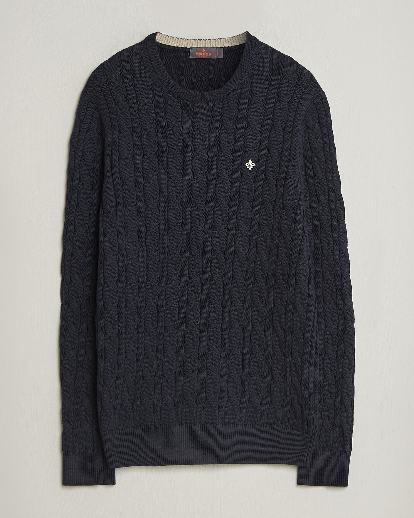 Heren | Truien | Morris | Ethan Cable Oneck Navy