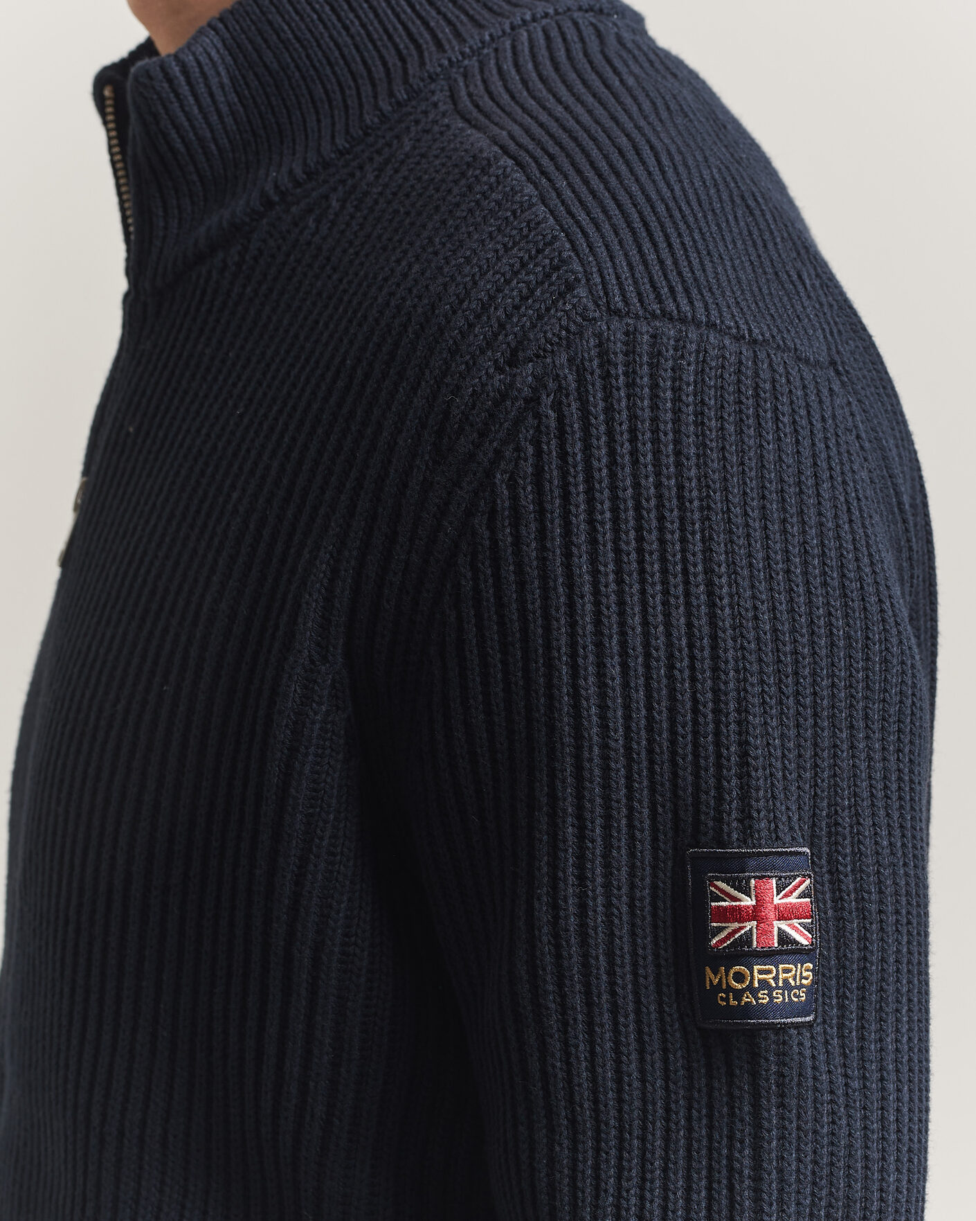 Heren | Truien | Morris | Brenton Full-Zip Cardigan Navy