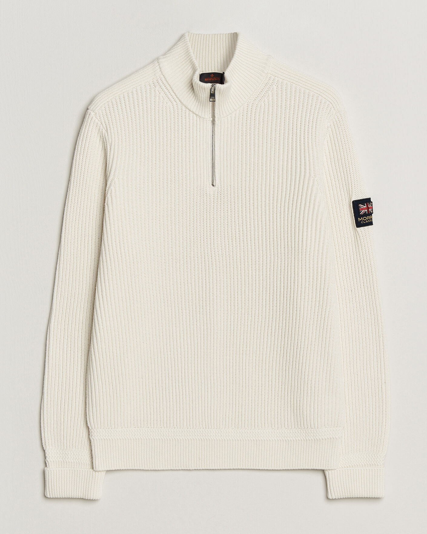 Heren | Truien | Morris | Brenton Half-Zip Off White