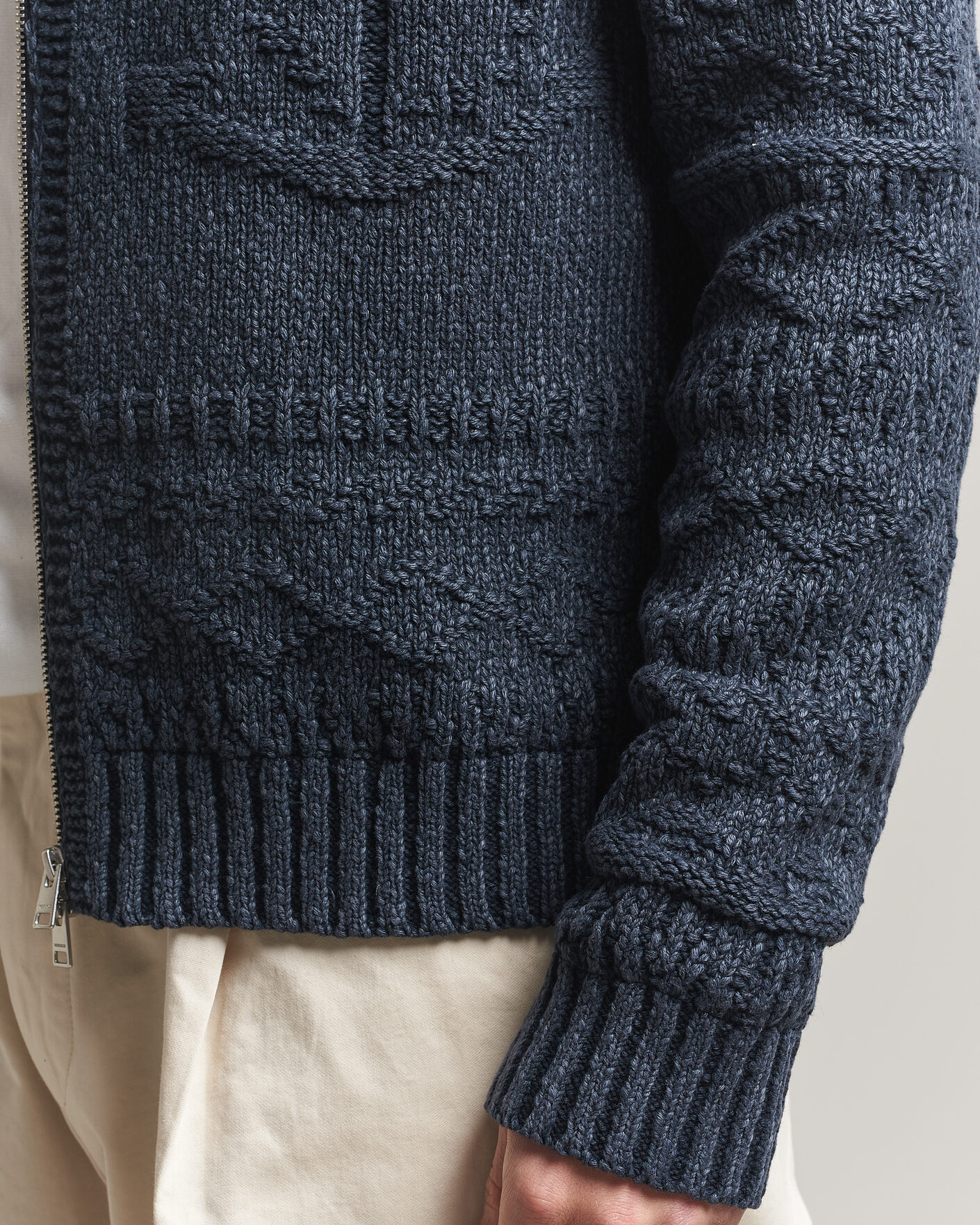 Heren | Truien | Morris | Chatham Knitted Jacket Navy