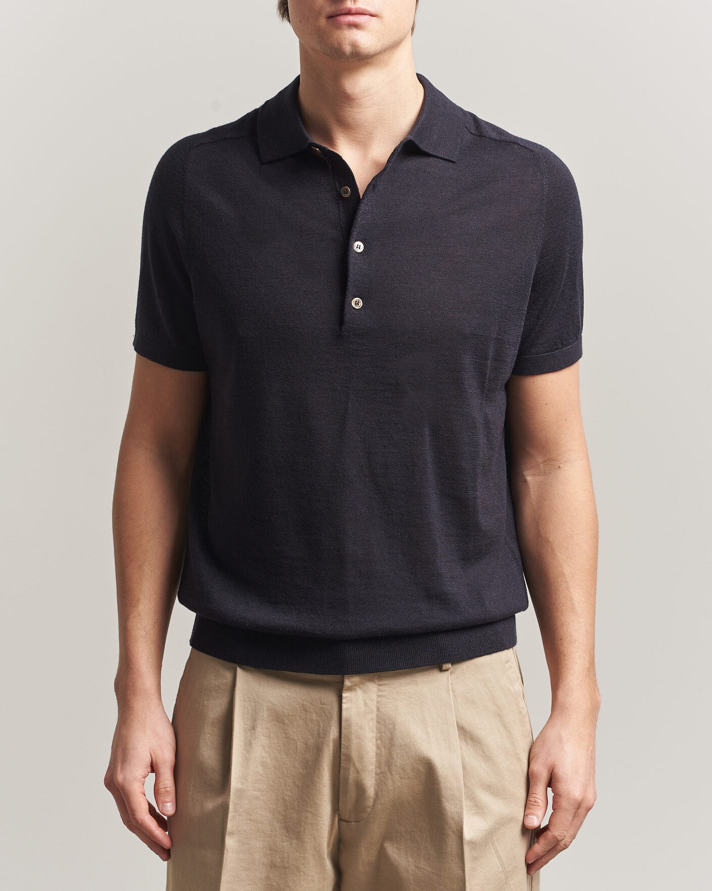 Heren | Polo's | Morris | Colin Short Sleeve Polo Shirt Navy