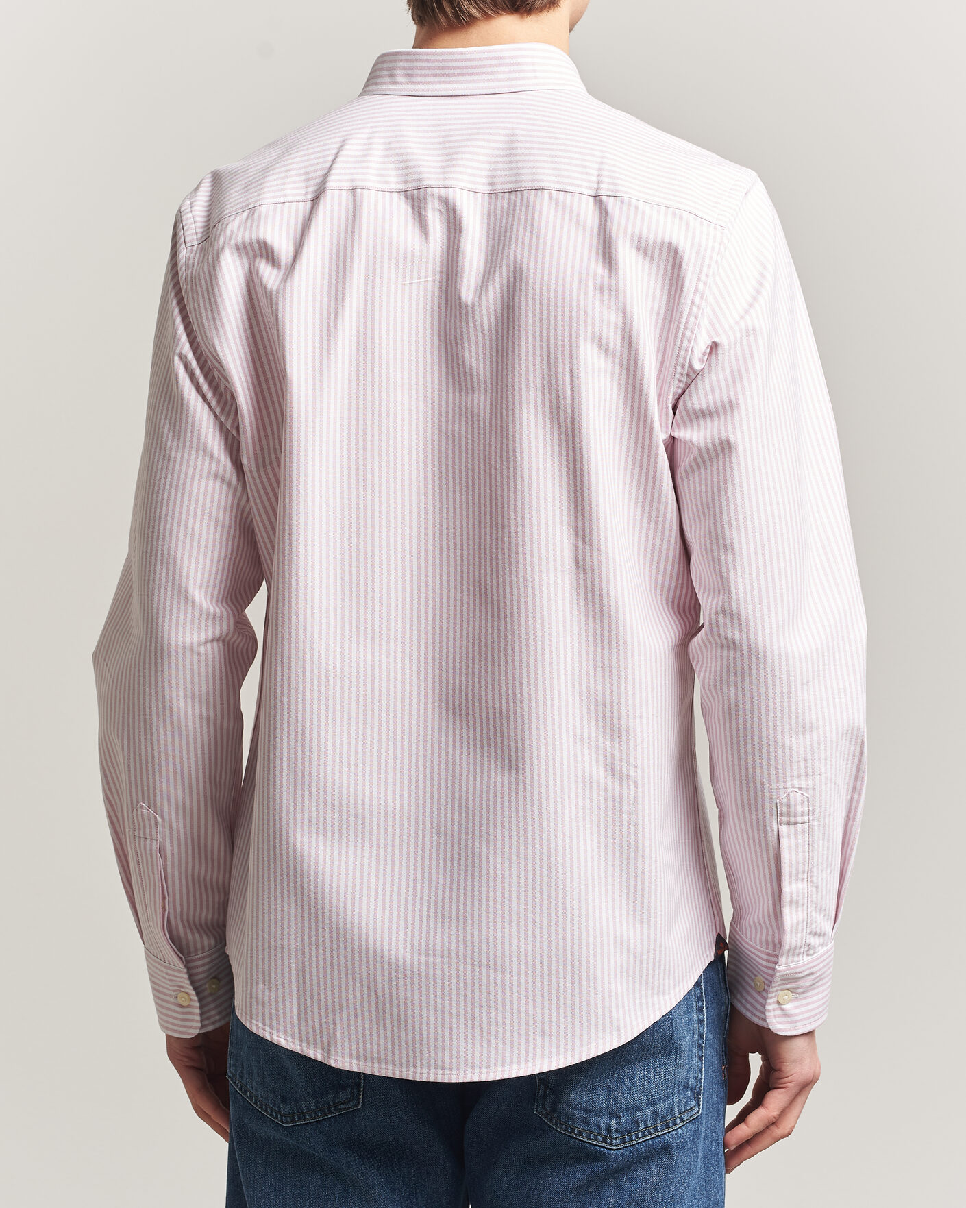 Heren | Overhemden | Morris | Douglas Striped Oxford Shirt Pink