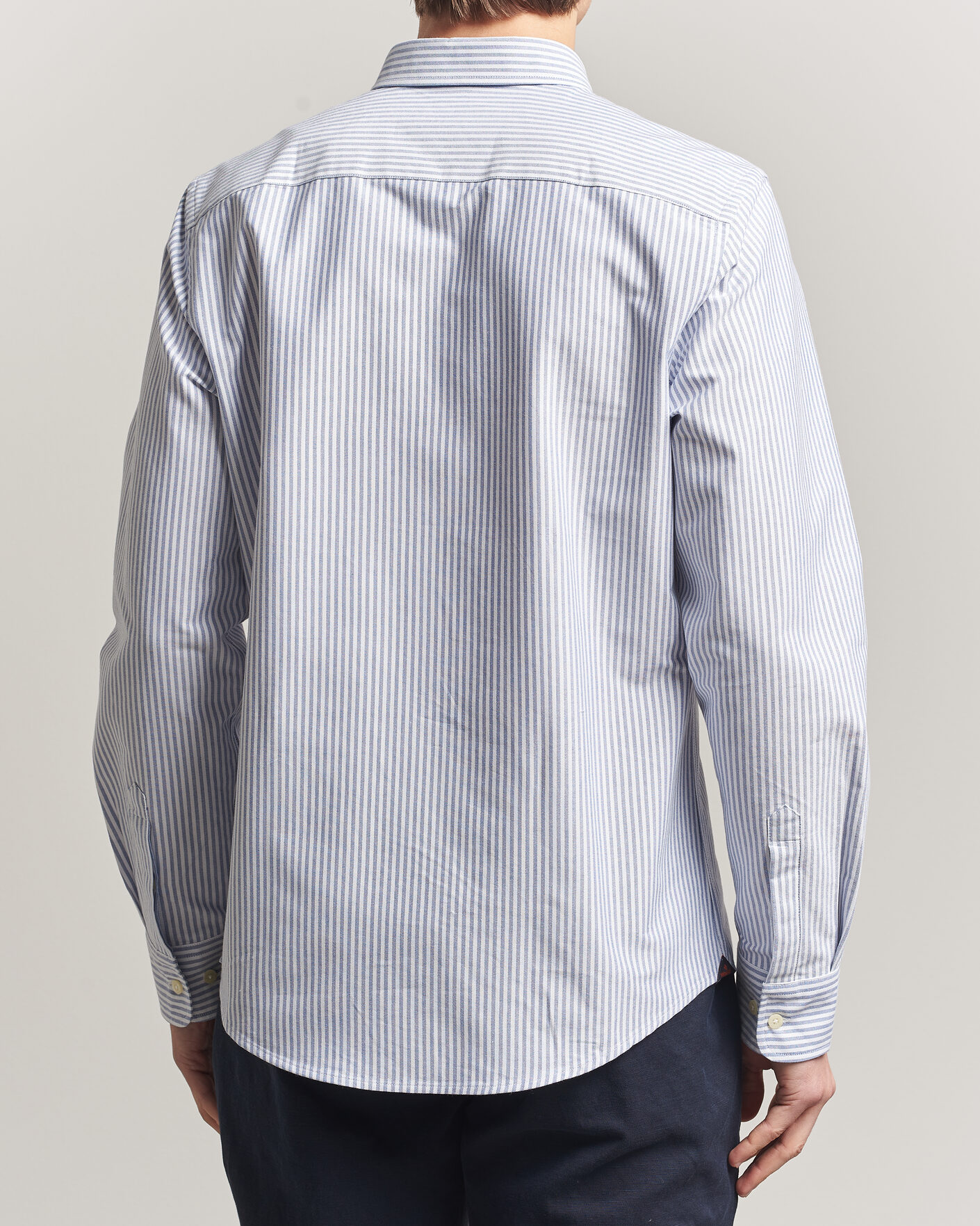 Homme | Chemises | Morris | Douglas Striped Oxford Shirt Dark Blue