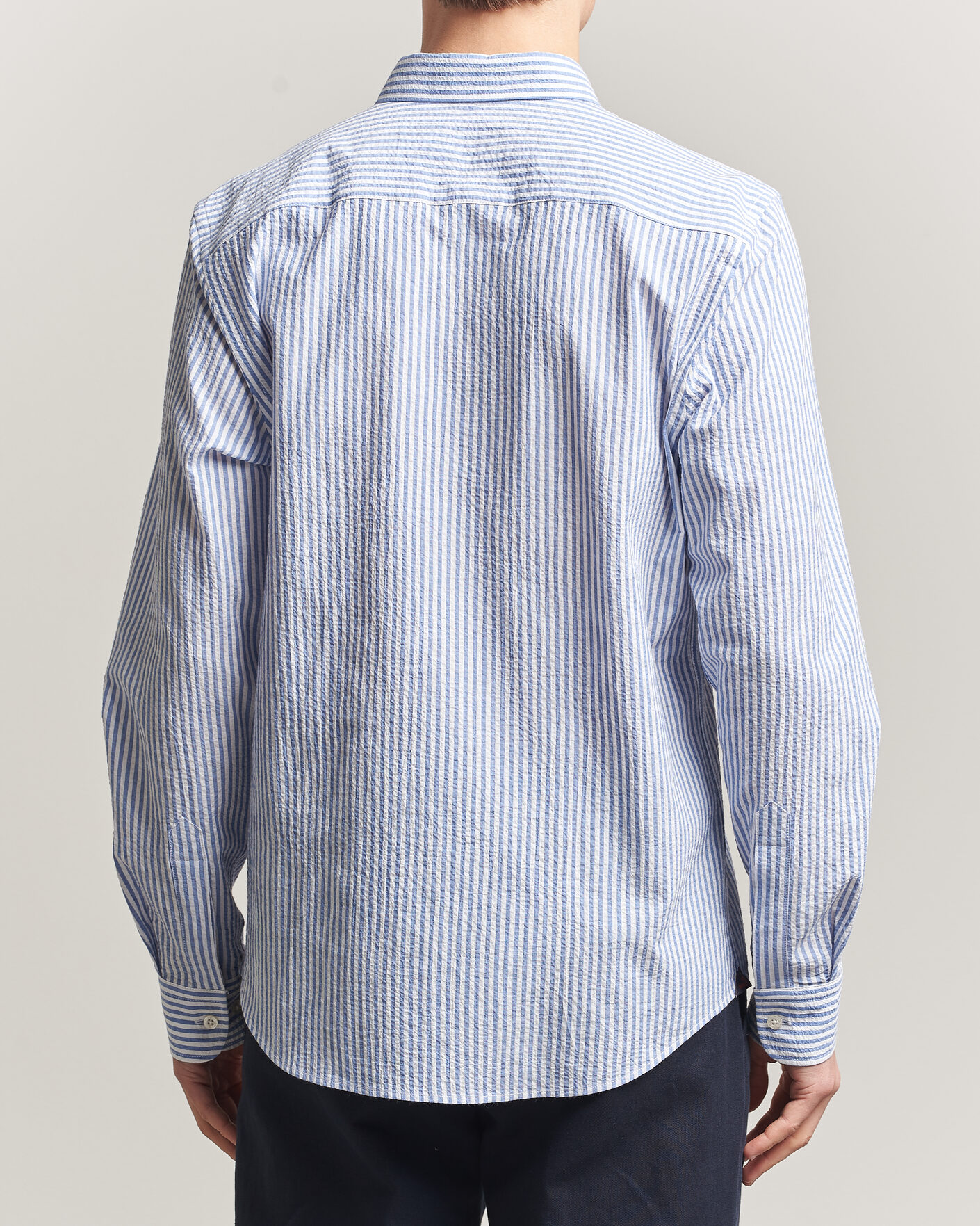 Homme | Chemises | Morris | Seersucker Shirt Blue