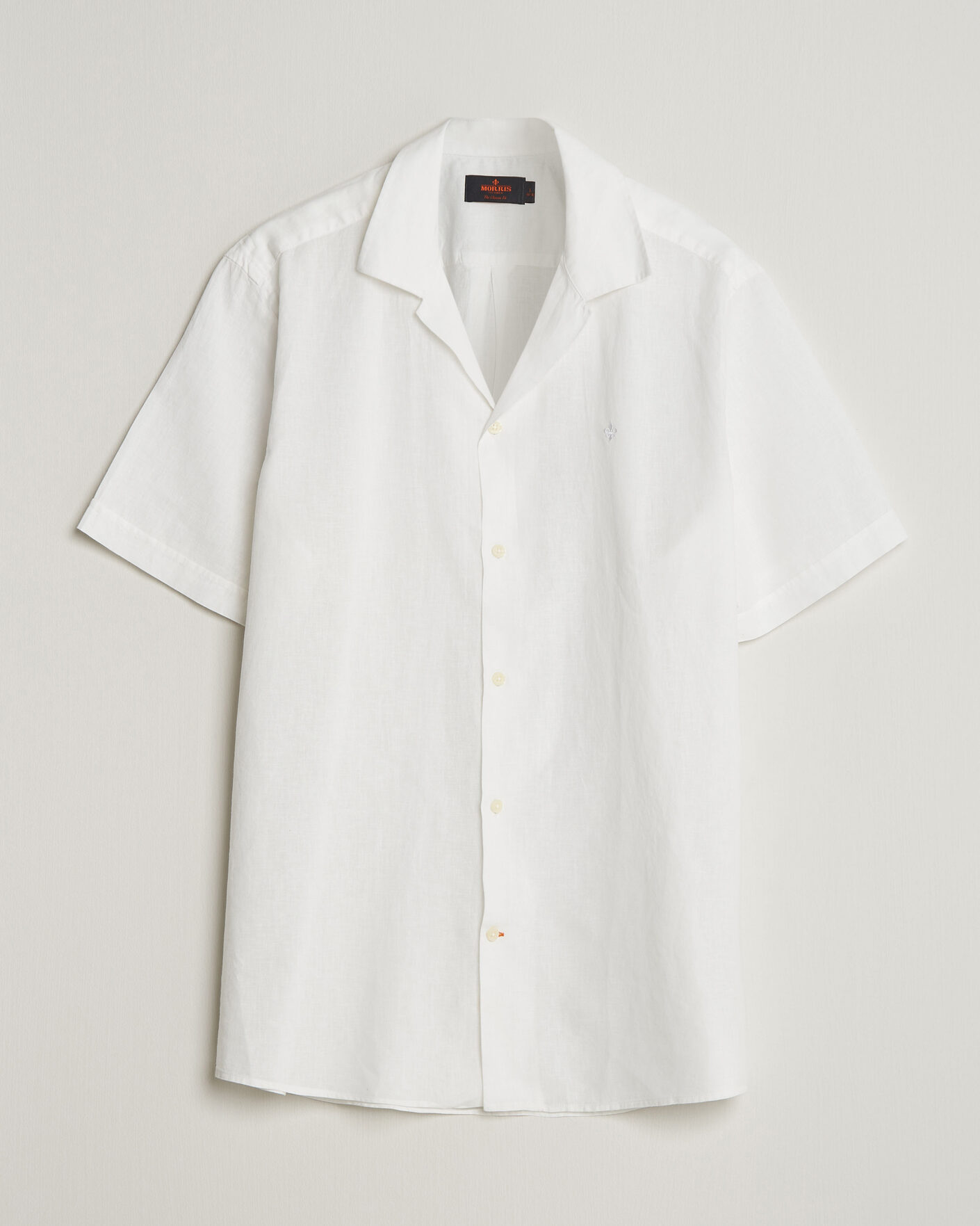 Homme | Chemises | Morris | Resort Short Sleeve Linen Shirt White