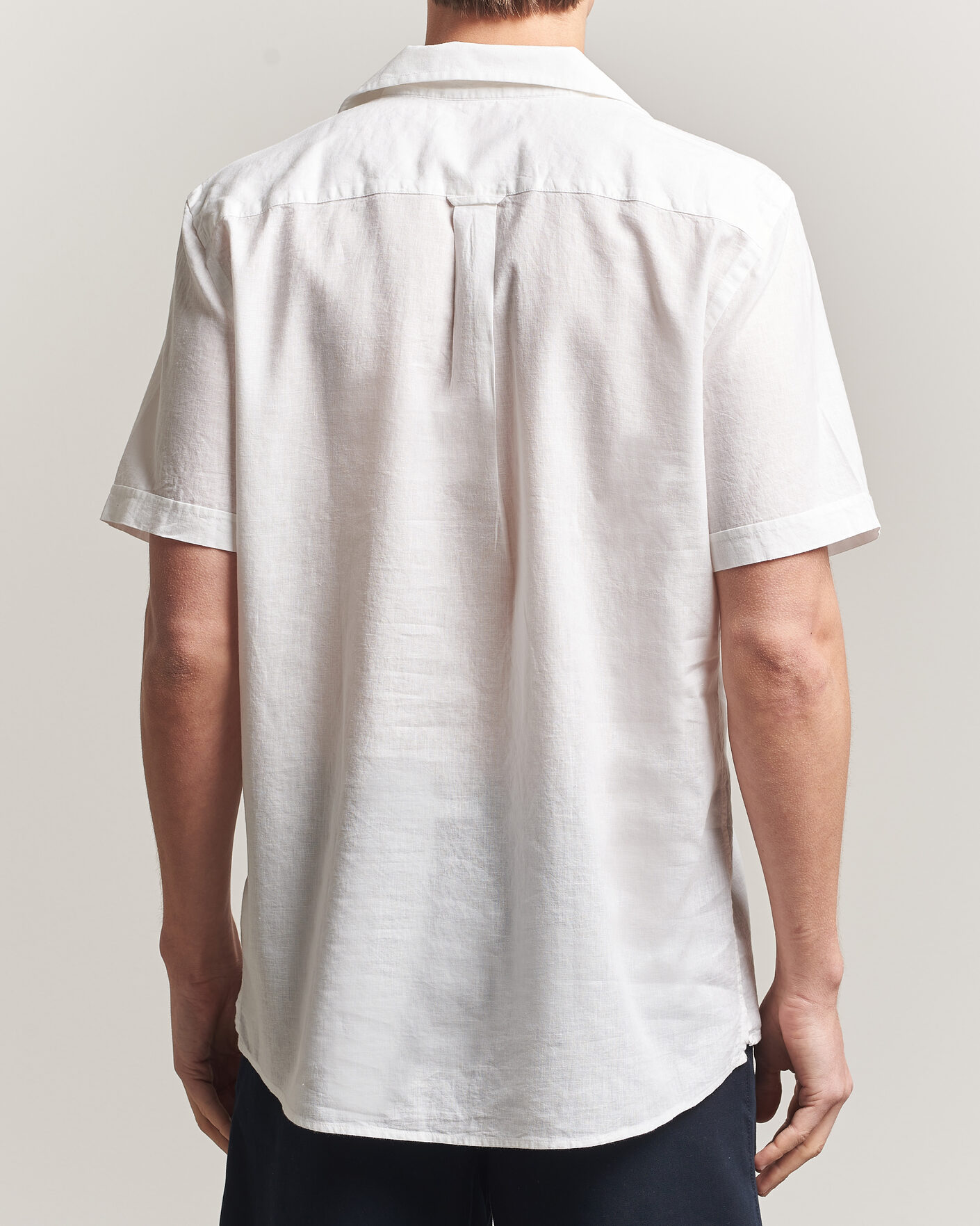Homme | Chemises | Morris | Resort Short Sleeve Linen Shirt White