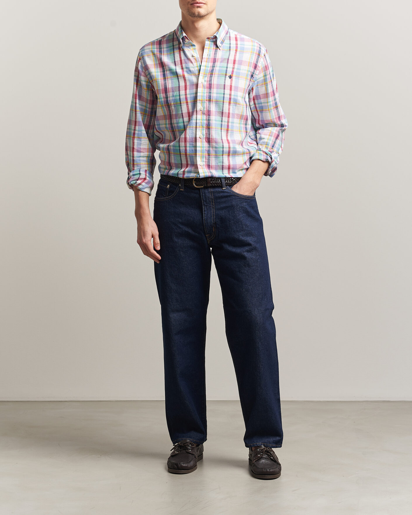 Homme | Chemises | Morris | Preppy Check Linen Shirt Multi