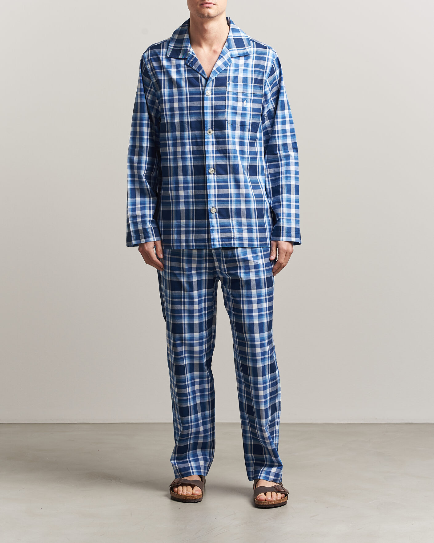 Heren | Pyjama's en gewaden | Polo Ralph Lauren | Cotton Checked Pyjama Set Blue Multi