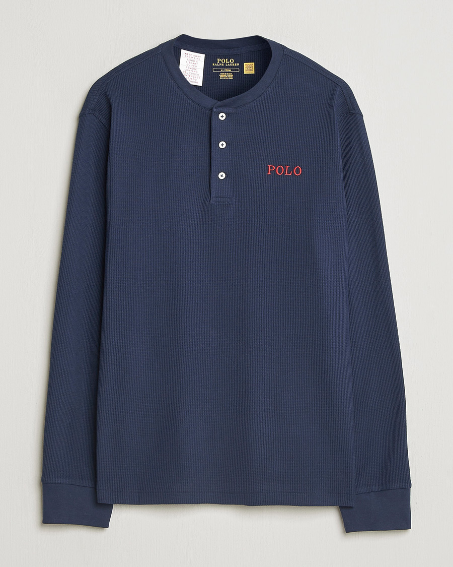 Homme | Peignoirs Et Pyjamas | Polo Ralph Lauren | Waffle Henley Loungewear Cruise Navy