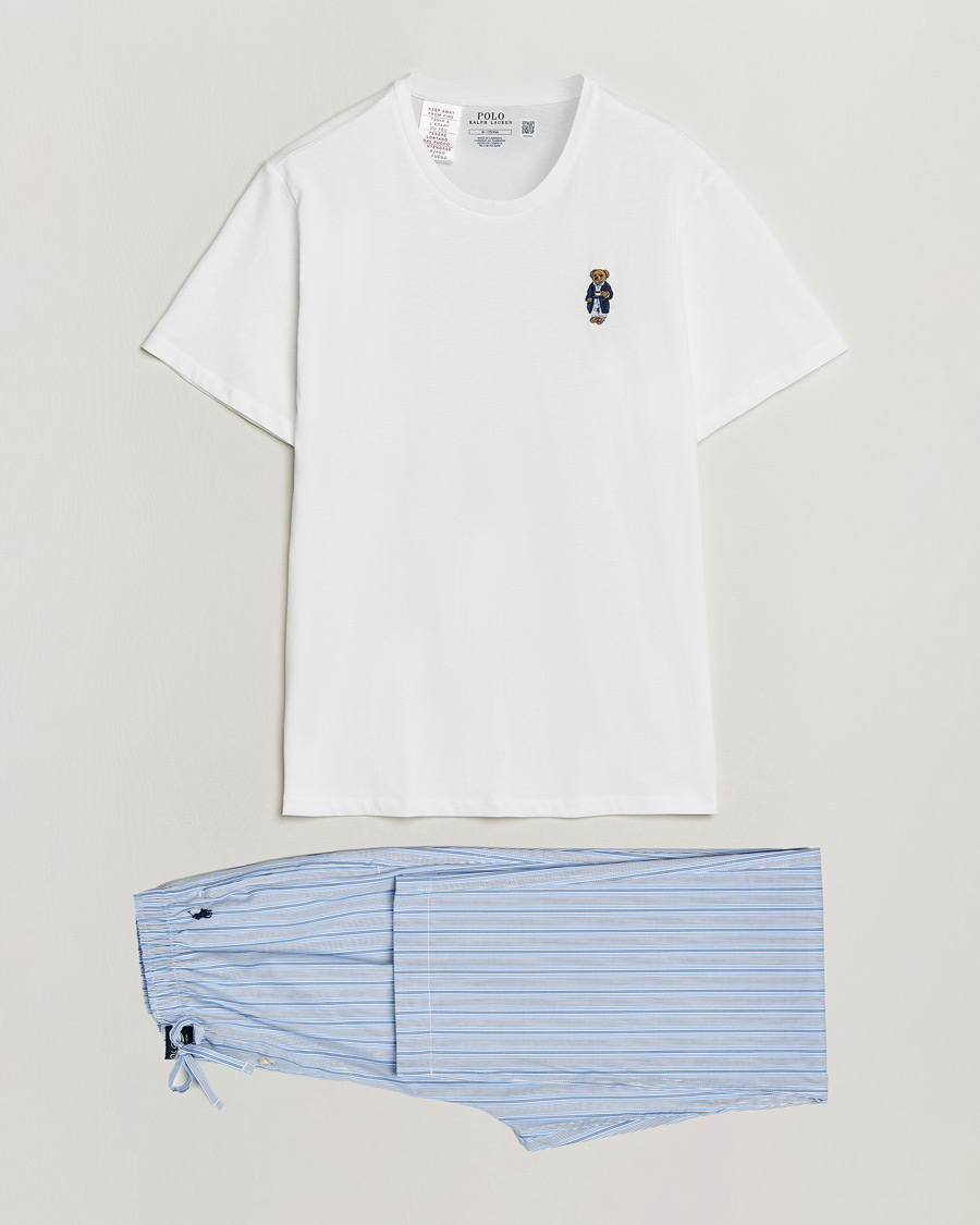Homme | Peignoirs Et Pyjamas | Polo Ralph Lauren | Cotton Pyjama Set Andrew Stripe/White