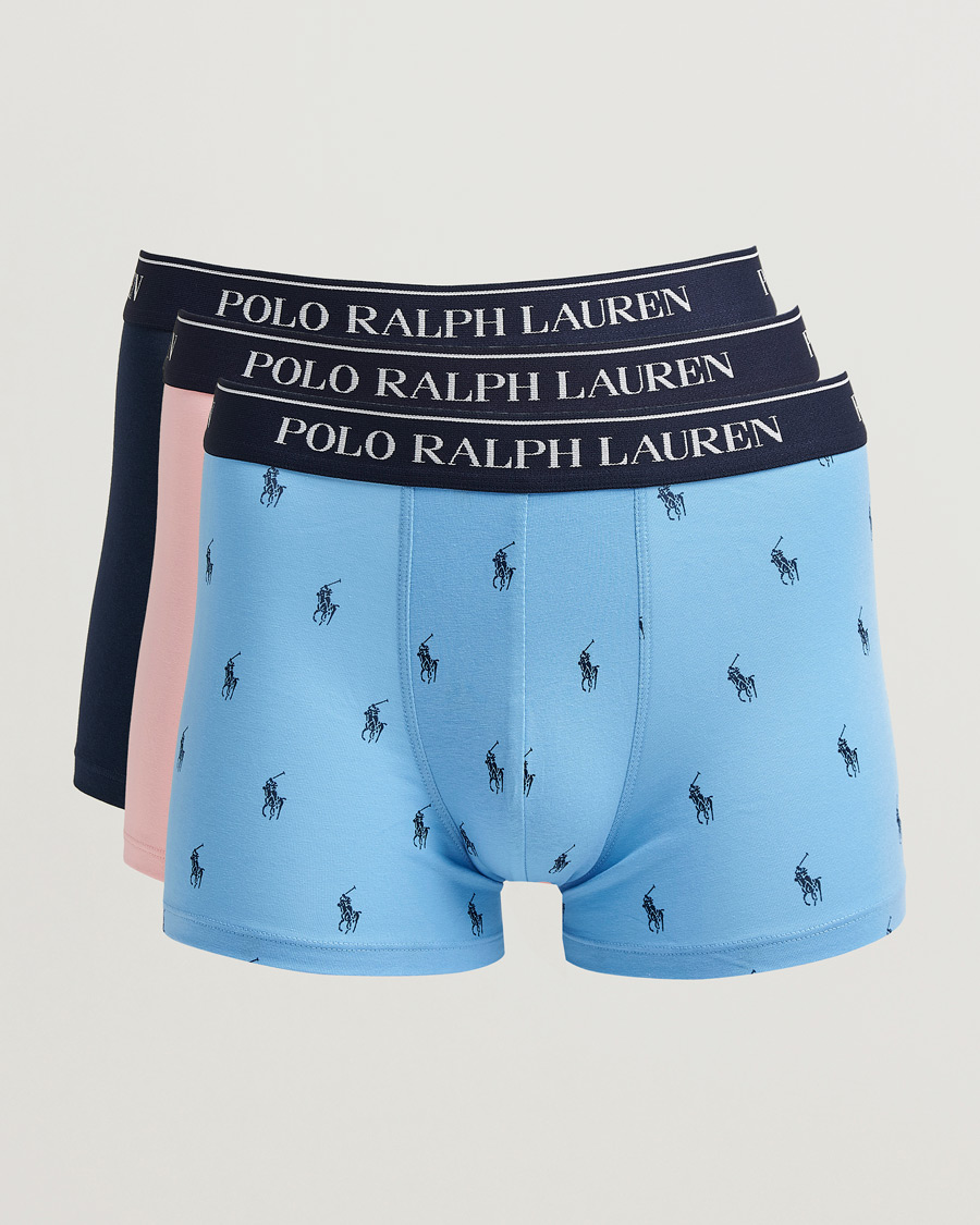 Heren | Ondergoed | Polo Ralph Lauren | 3-Pack Trunk Navy/Pink/Blue