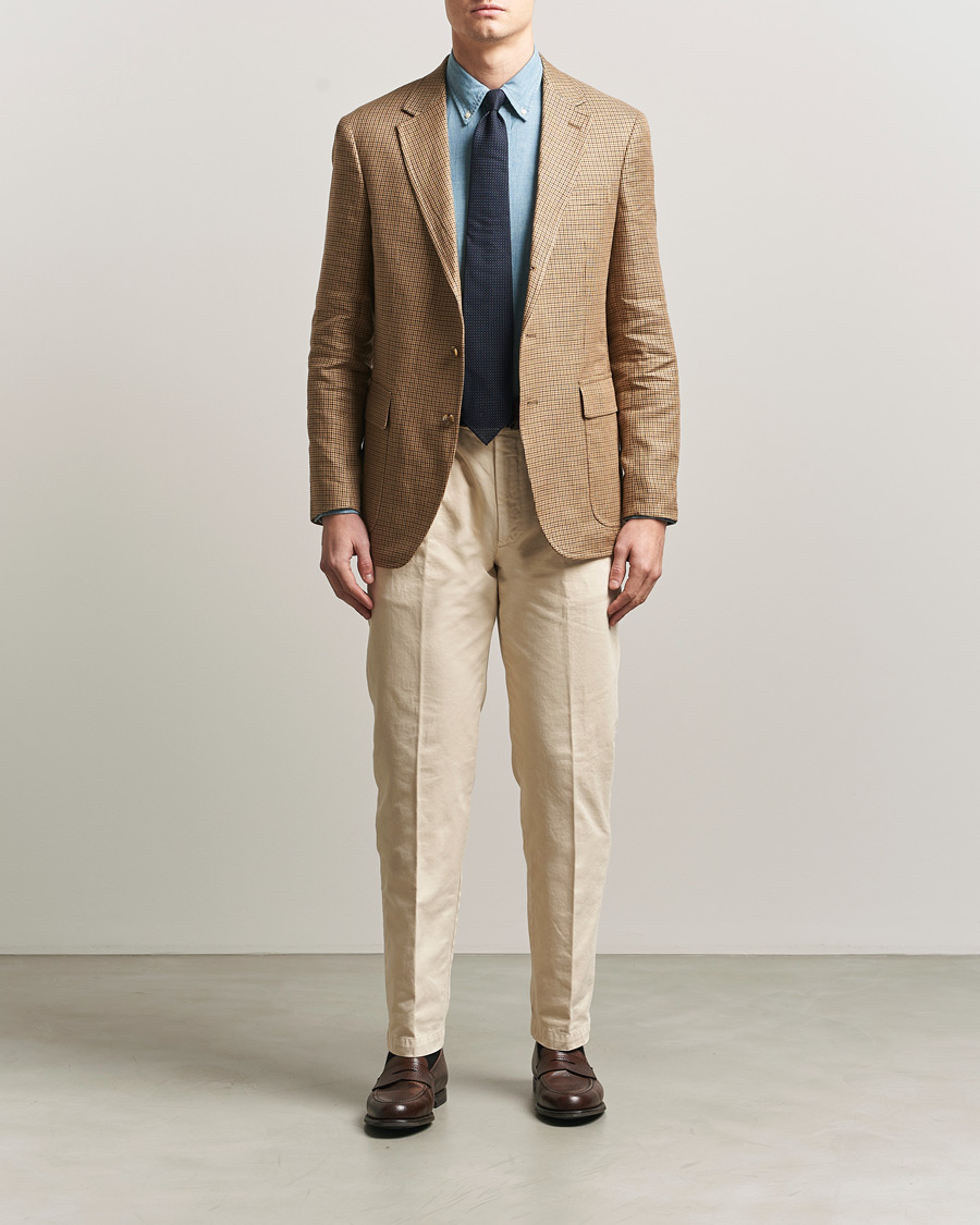 Heren | Blazers | Polo Ralph Lauren | Mini Guncheck Blazer Camel Multi
