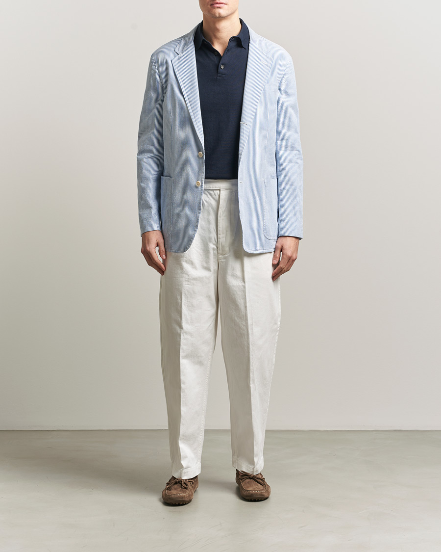 Heren | Blazers | Polo Ralph Lauren | Seersucker Sportcoat Bright Blue/White