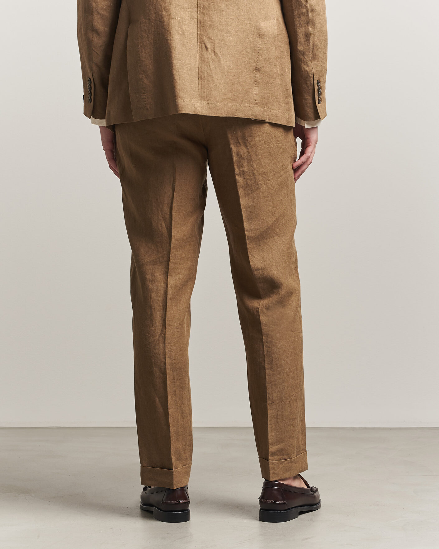 Homme | Pantalons | Polo Ralph Lauren | Linen Pleated Trousers Light Sable