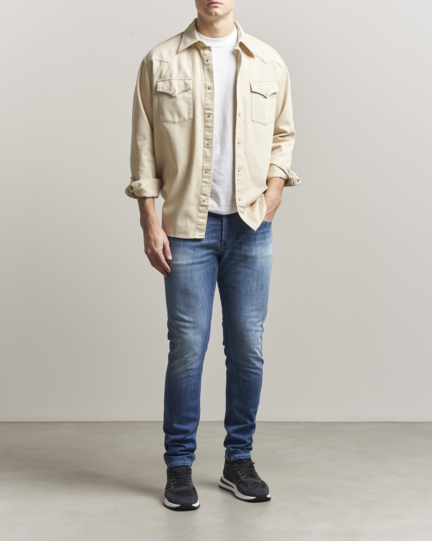 Heren | Jeans | Dondup | George Jeans Medium Blue