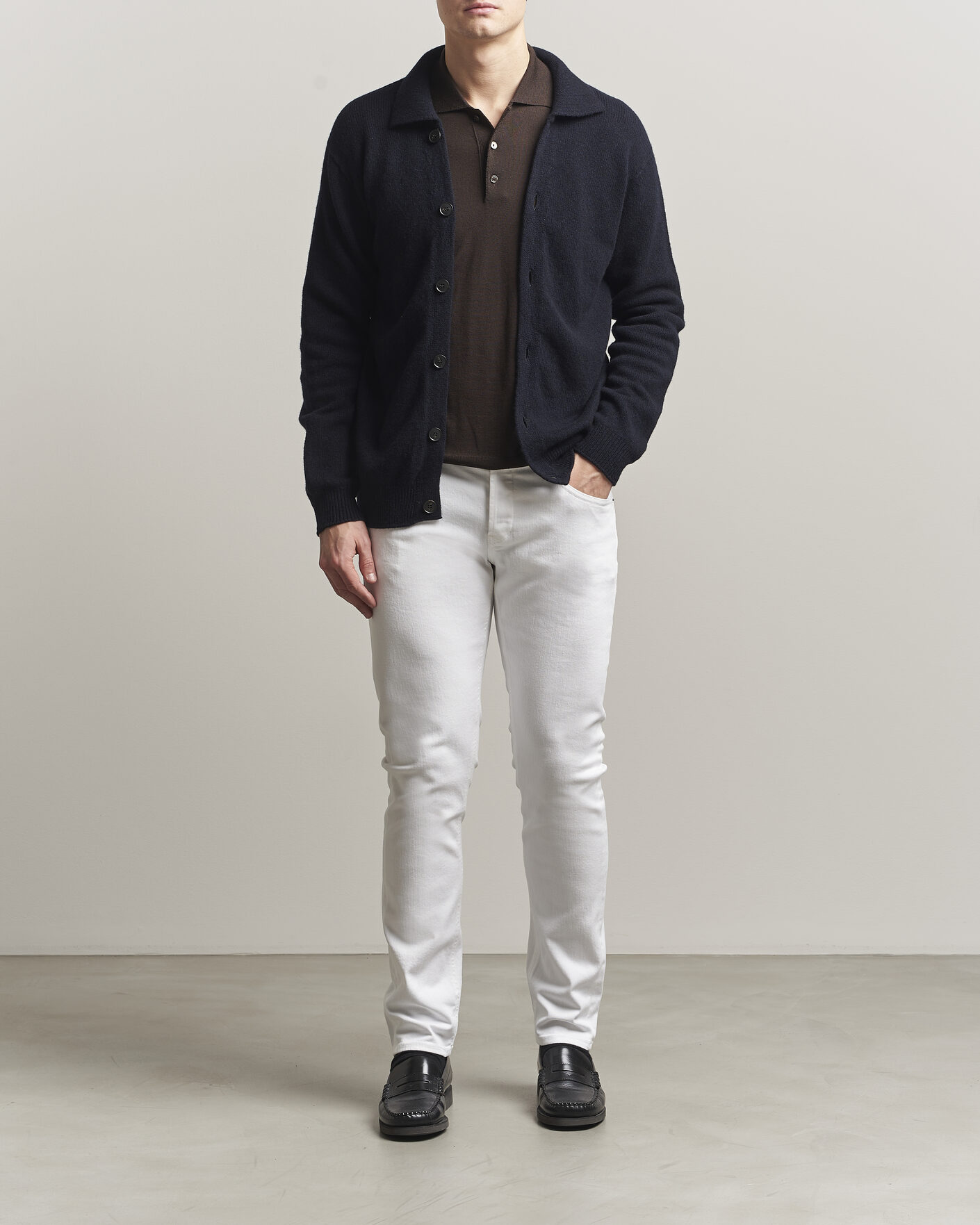 Homme | Pantalons | Dondup | George Bullstretch 5-Pocket Pants White