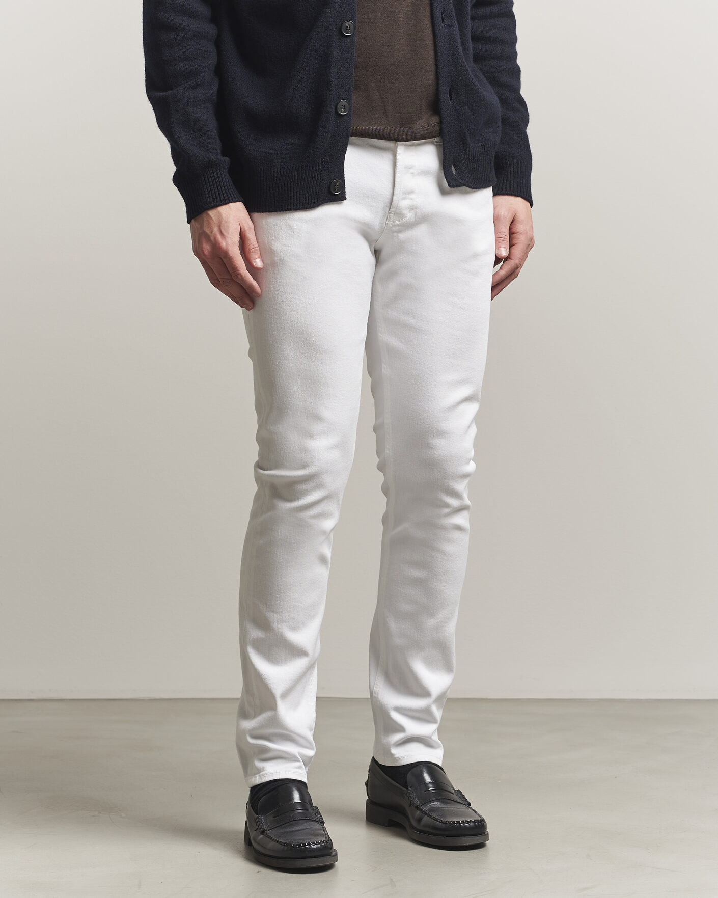 Homme | Pantalons | Dondup | George Bullstretch 5-Pocket Pants White