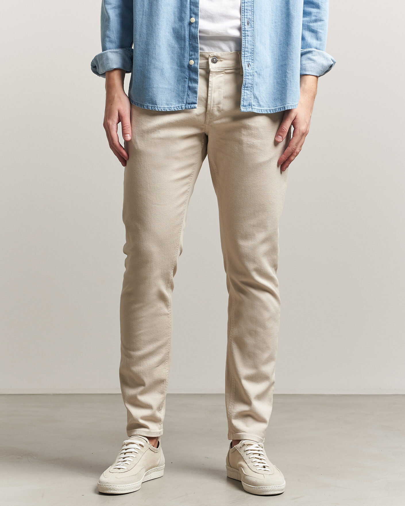 Heren | Broeken | Dondup | George Bullstretch 5-Pocket Pants Beige