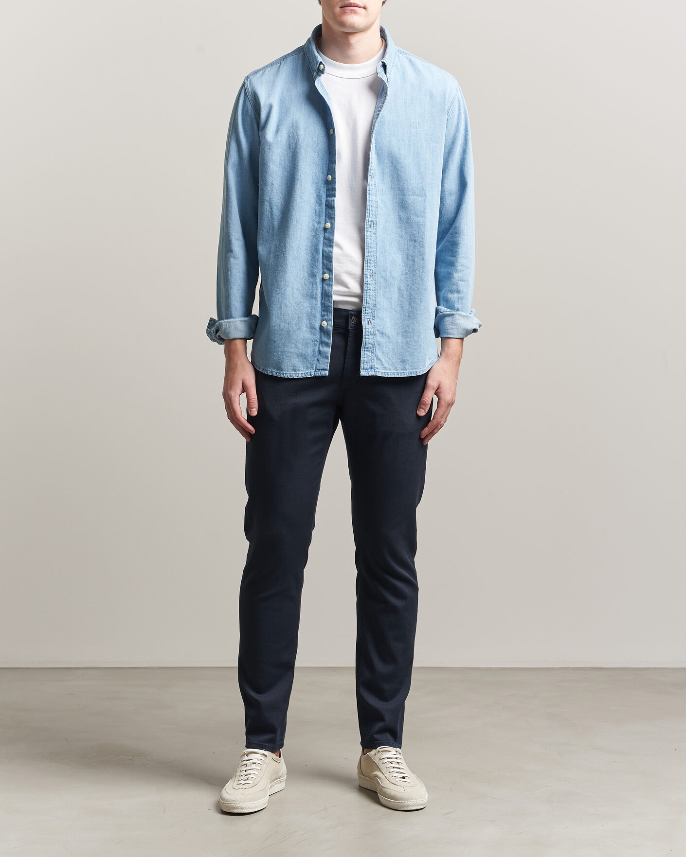 Heren | Jeans | Dondup | George Bullstretch 5-Pocket Pants Navy