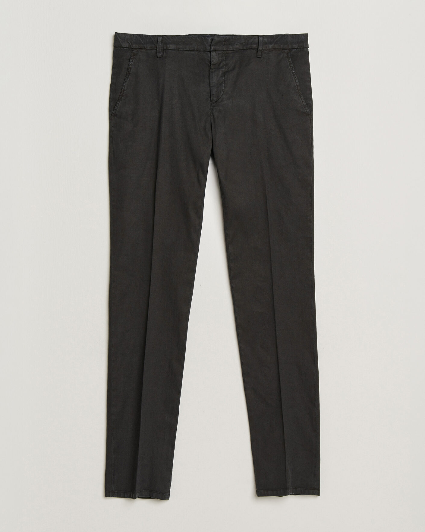 Heren | Broeken | Dondup | Spiritisimo Linen Stretch Chinos Black